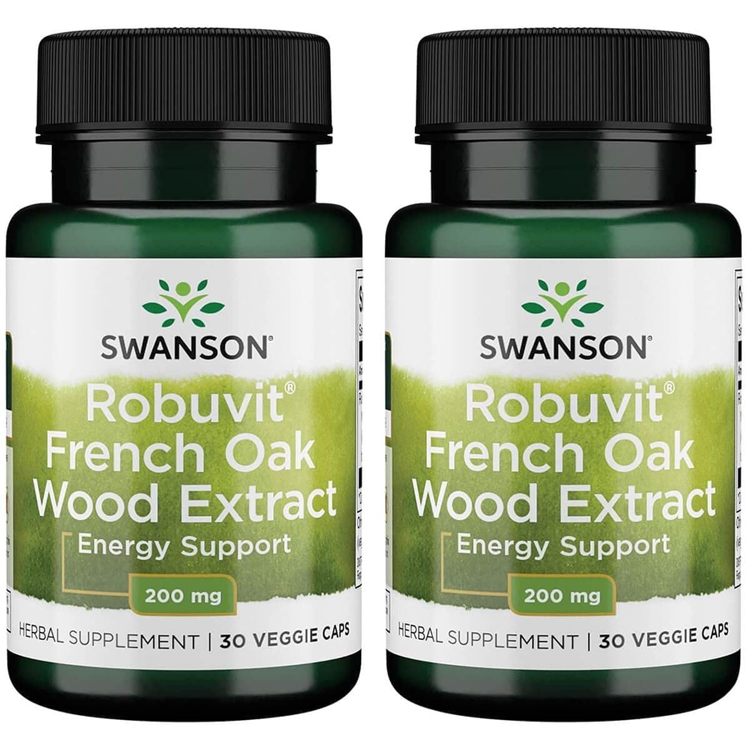 Swanson Robuvit French Oak Wood Extract 200 Milligrams Capsules, 60 Count