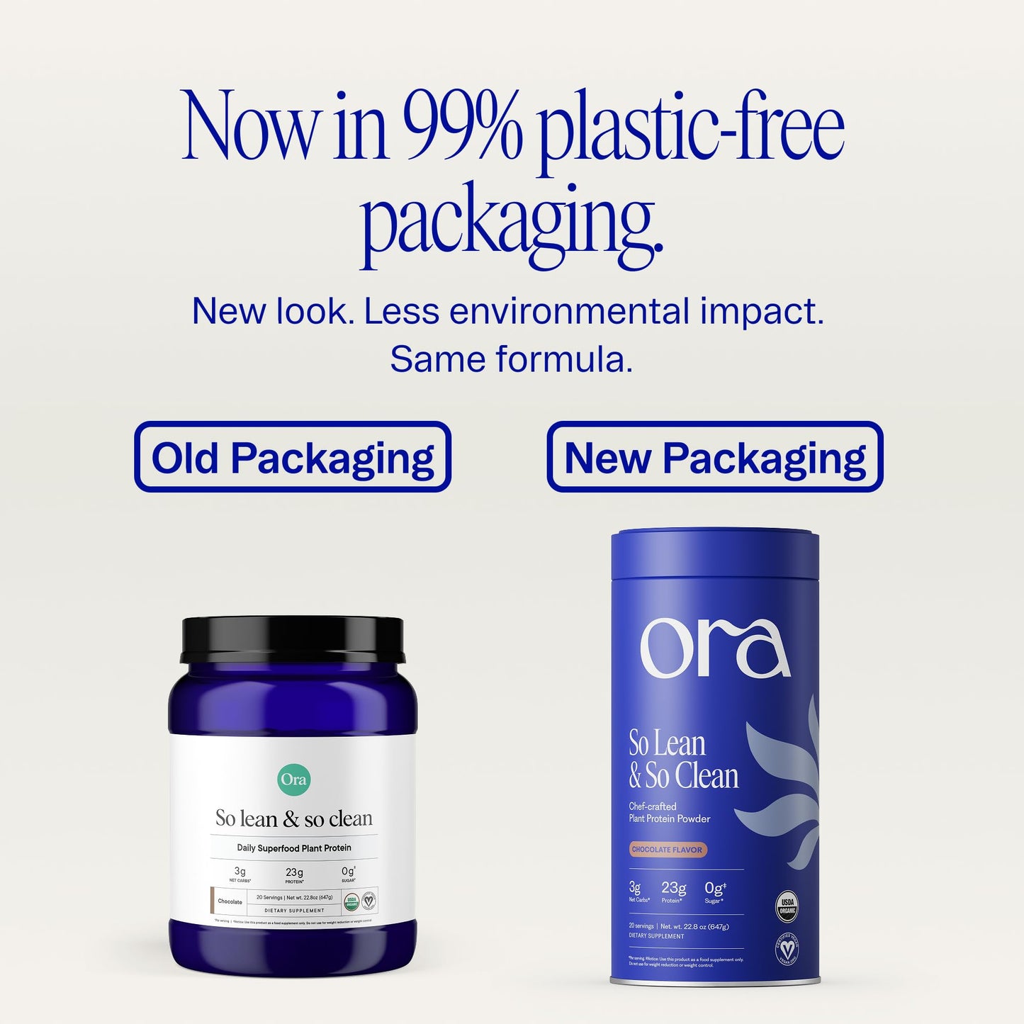 Ora Organic Vegan Protein Powder - Chocolate Flavor, 22.9 oz