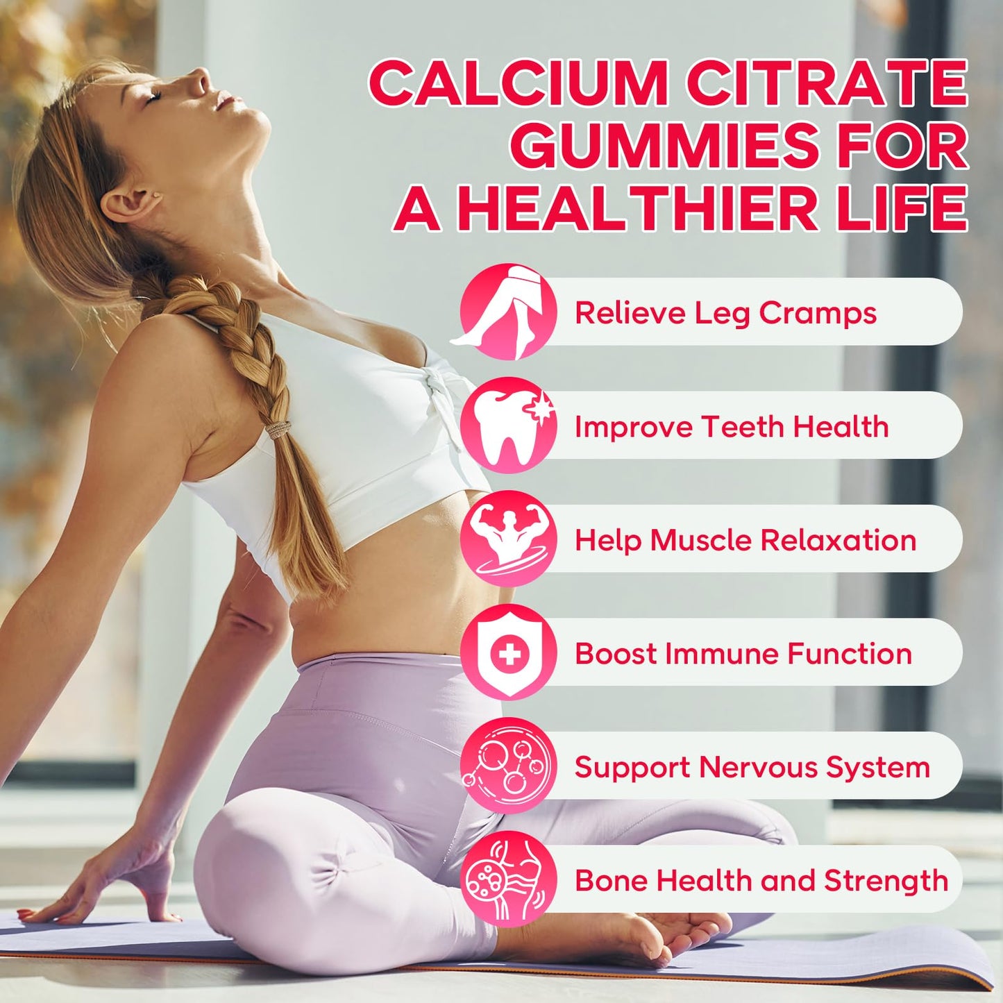 Saajoor Calcium Citrate Gummies 1200mg 2-Pack