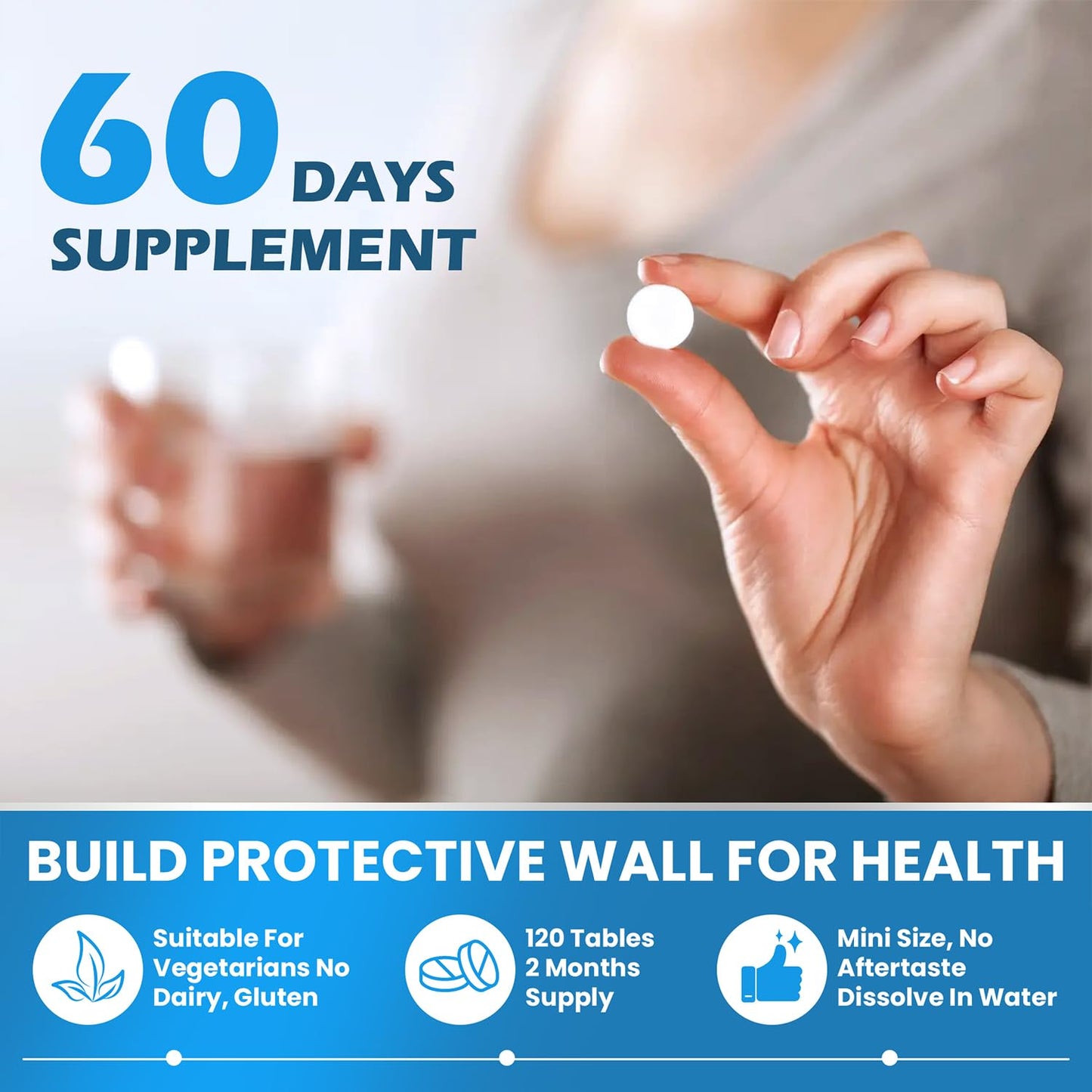 Denivus Hydrogen Water Capsules with Magnesium, 120 Capsules