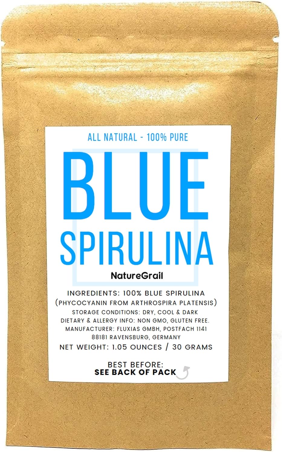 Naturegrail Blue Spirulina Powder 1.06 Ounce