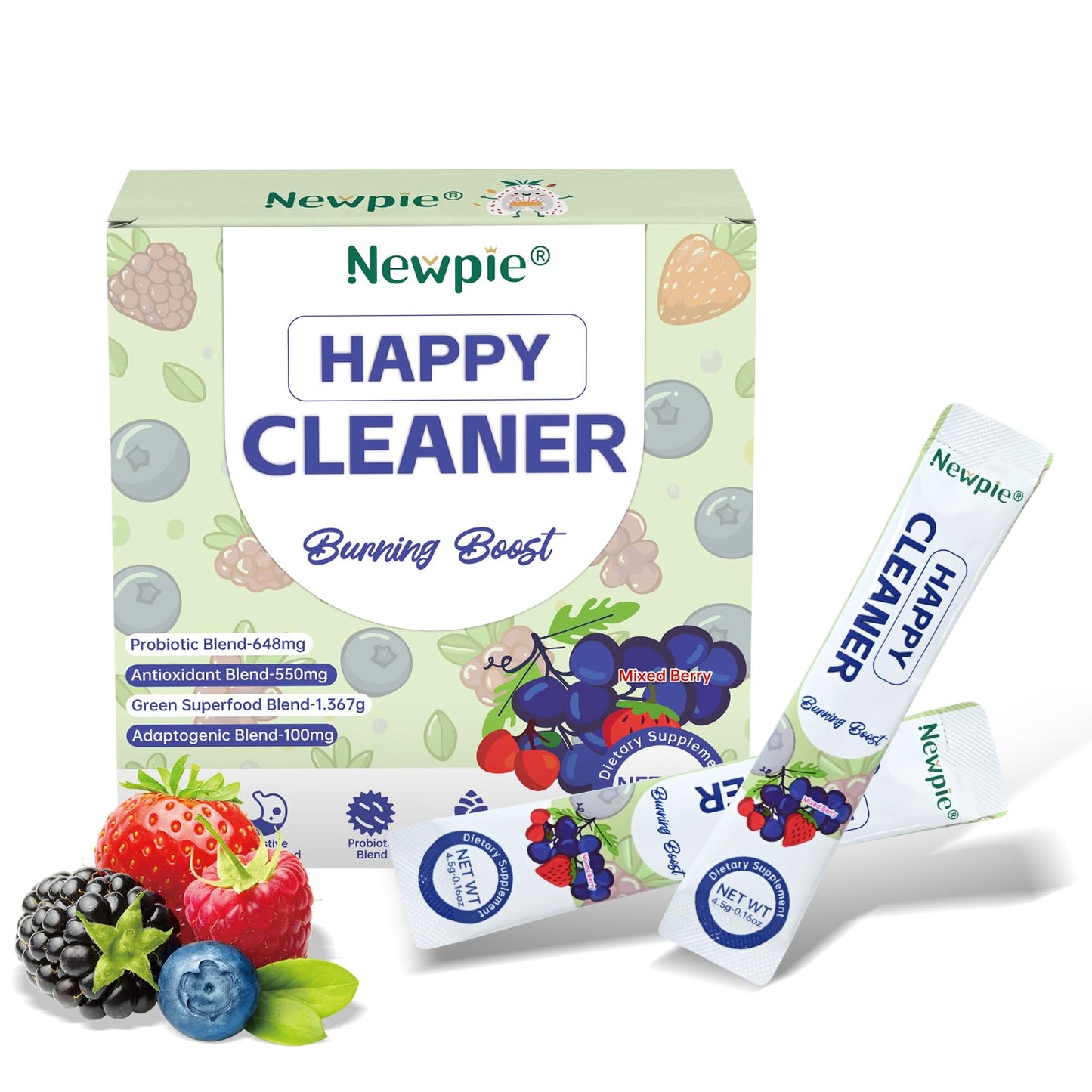 Blltzzz Newpie Superfoods Happy Cleaner Probiotic Powder 3.18 oz