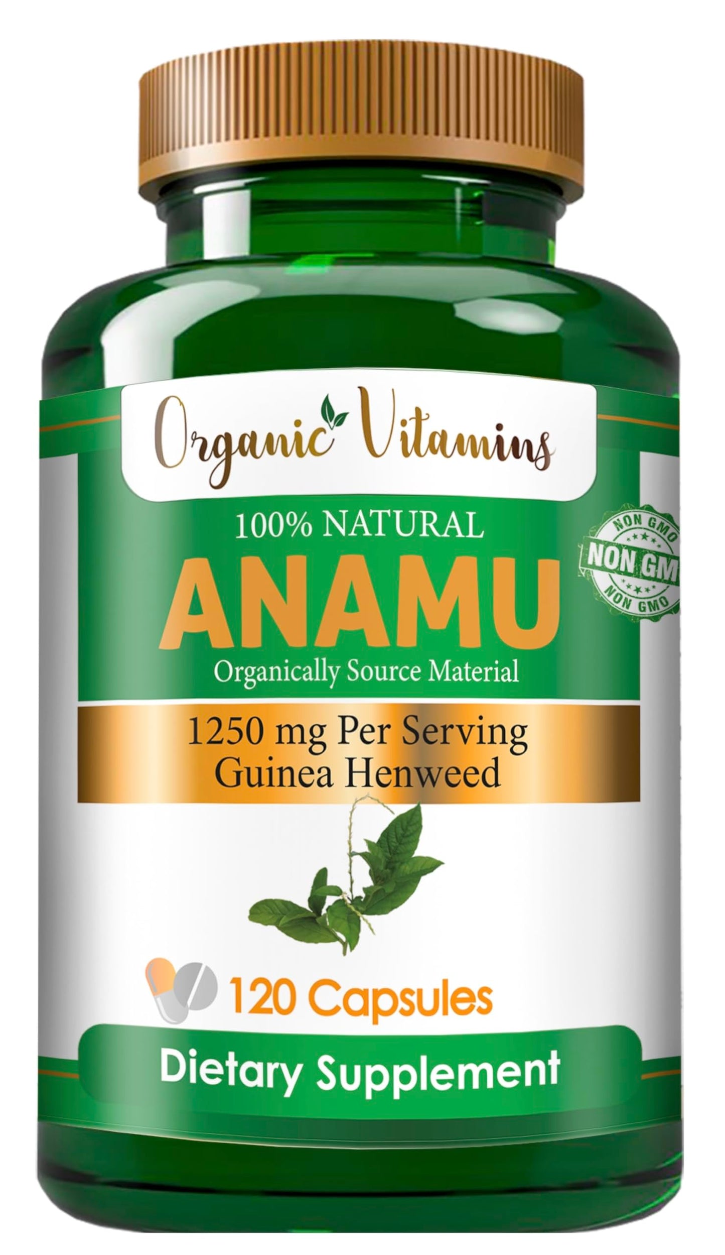 All Nue Anamu 1250mg Capsules, 120 Count