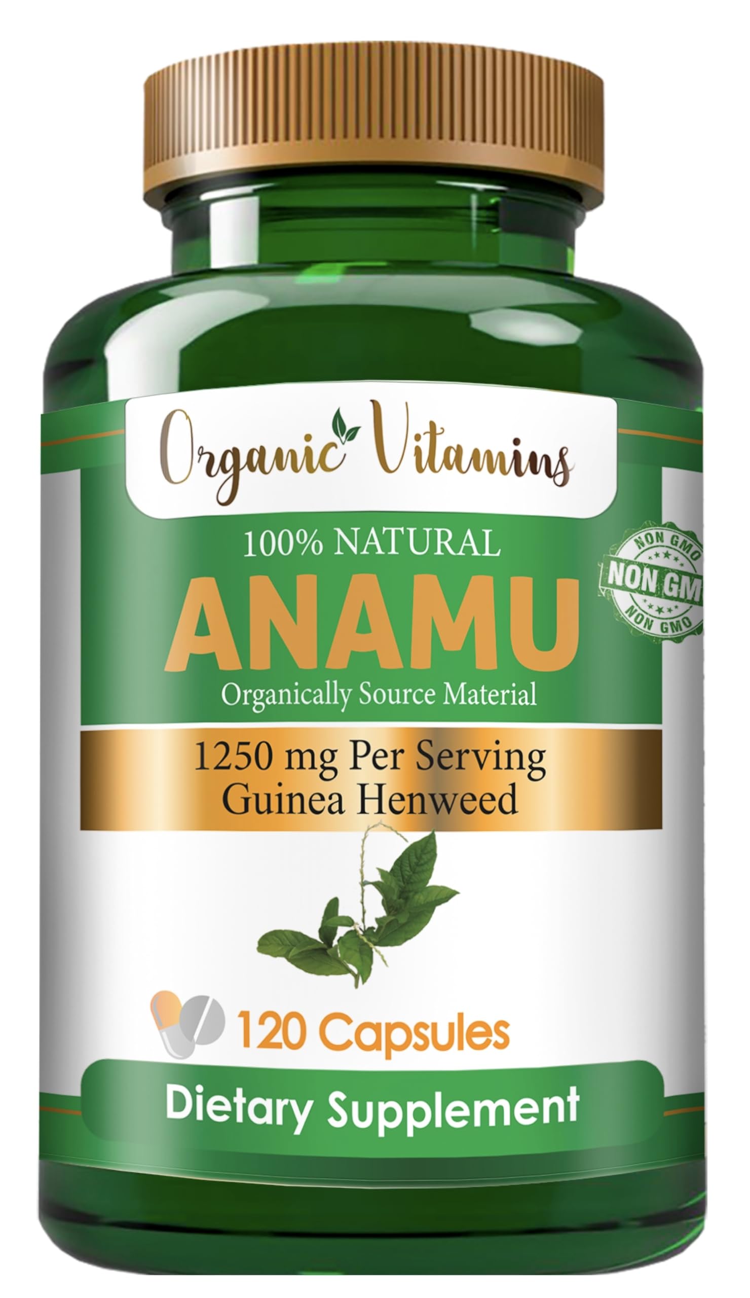 All Nue Anamu 1250mg Capsules, 120 Count