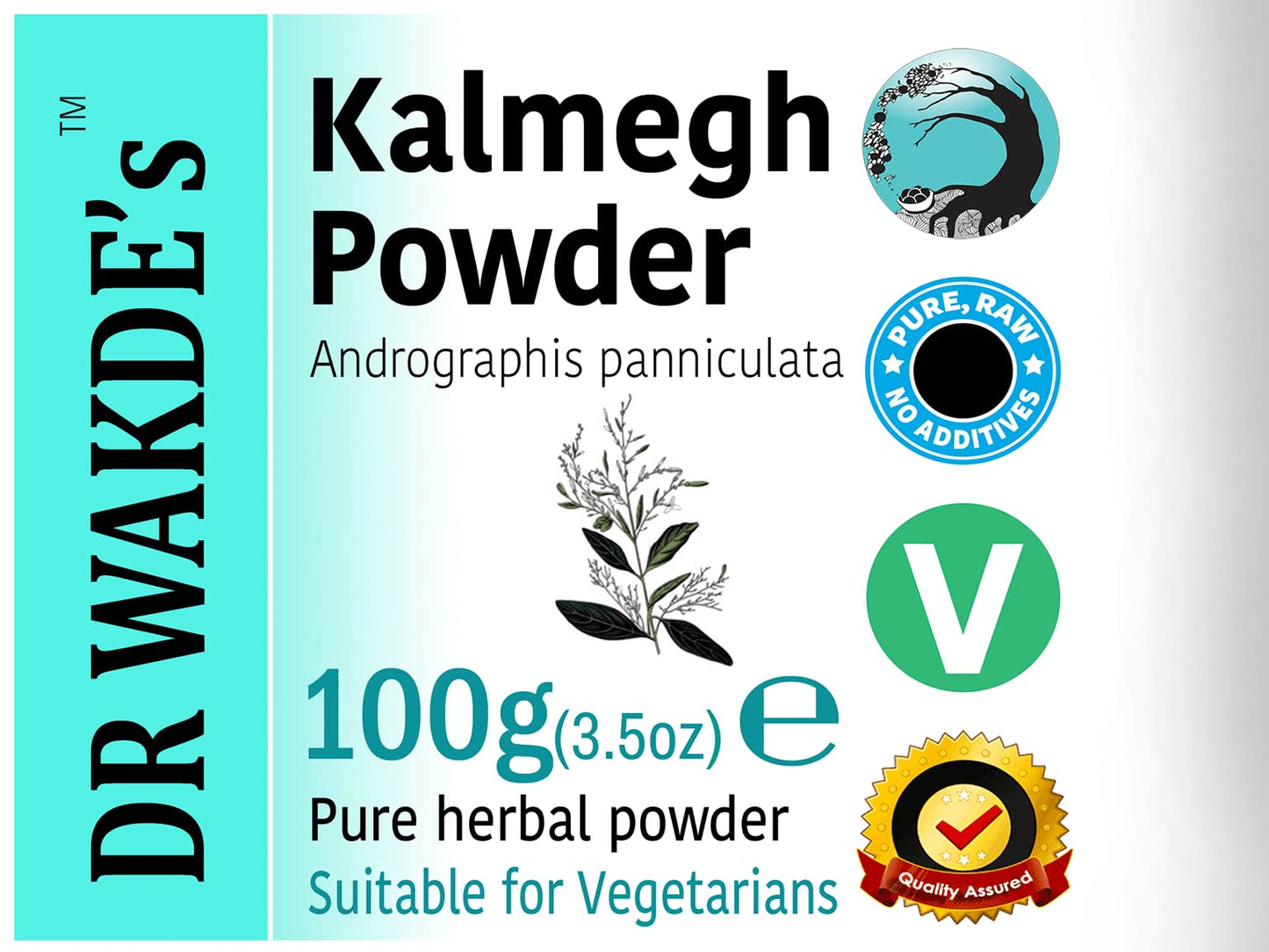 DR WAKDE's Kalmegh Powder (Andrographis panniculata) Powder 3.53 oz