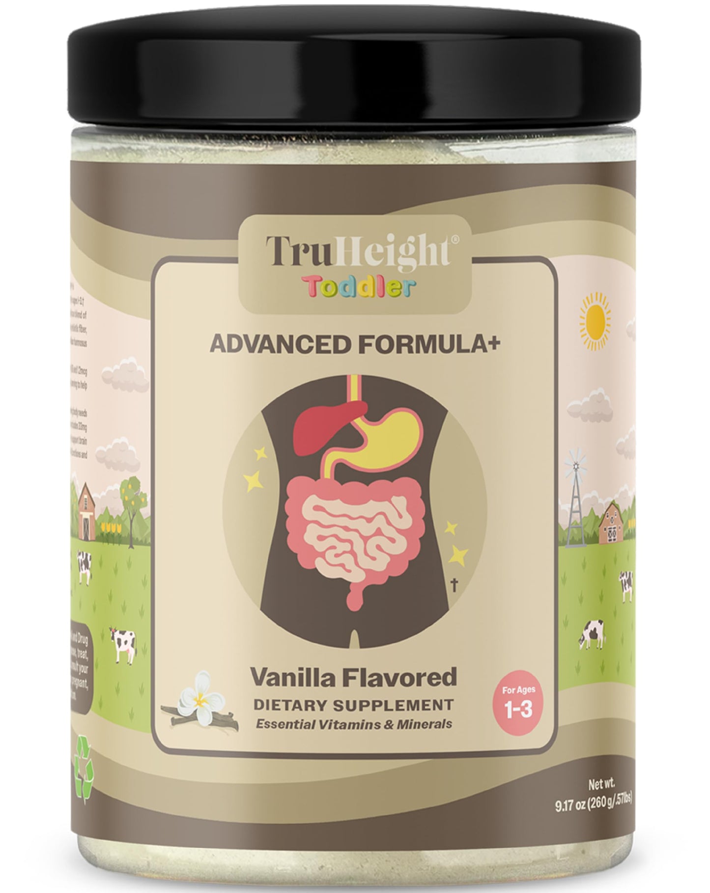 TruHeight Toddler Advanced Formula+ Vanilla Powder, 3-Pack