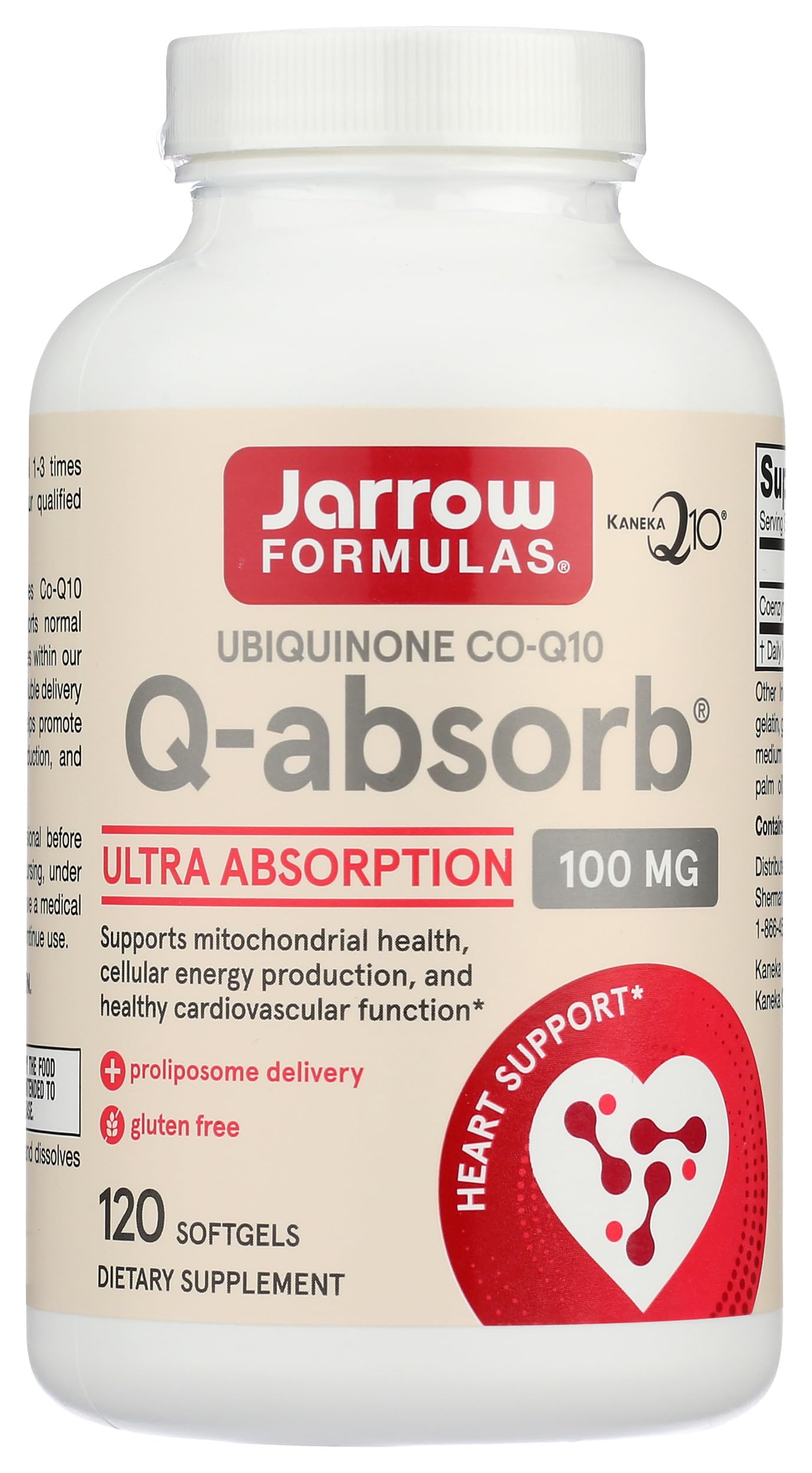 Jarrow Formulas Q-Absorb CoQ10 100 mg Tablet, 120 Count
