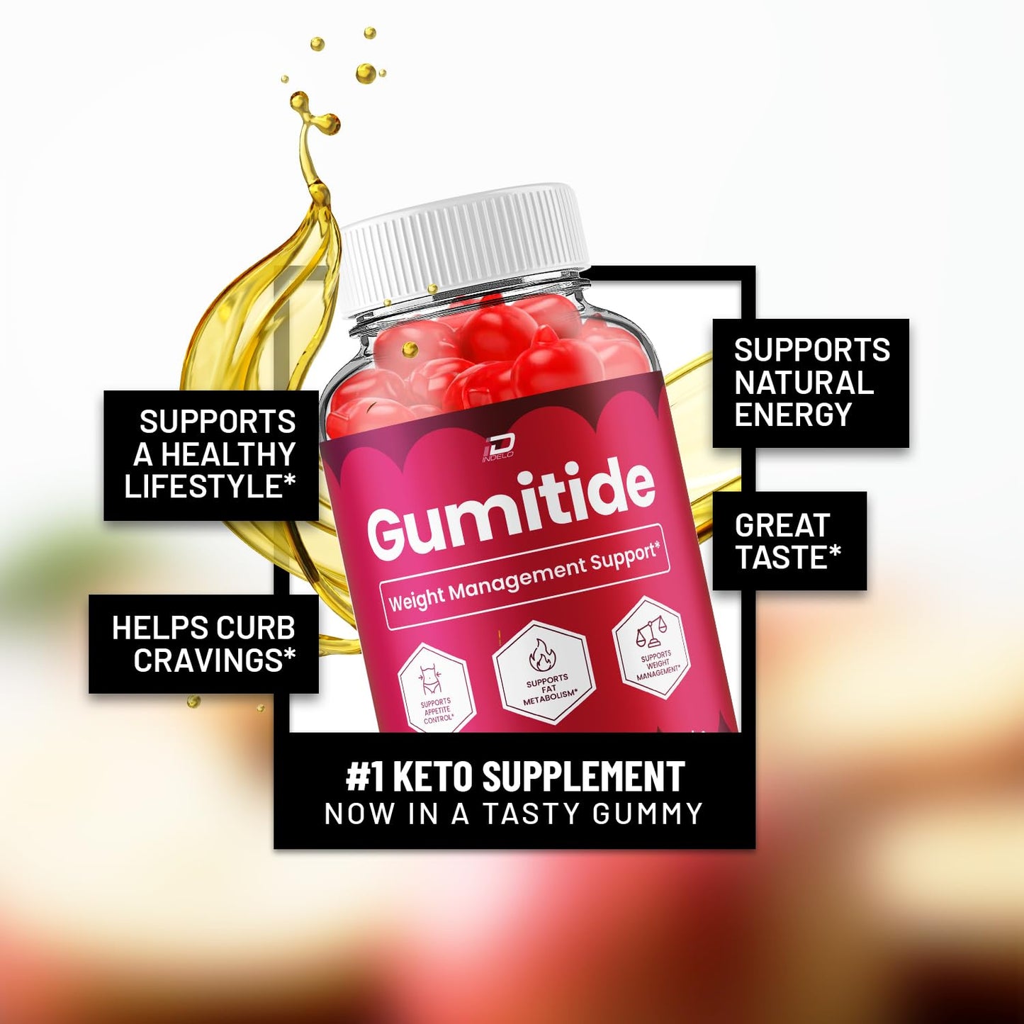 Indelo Gumitide ACV Gummies 180 Gummies