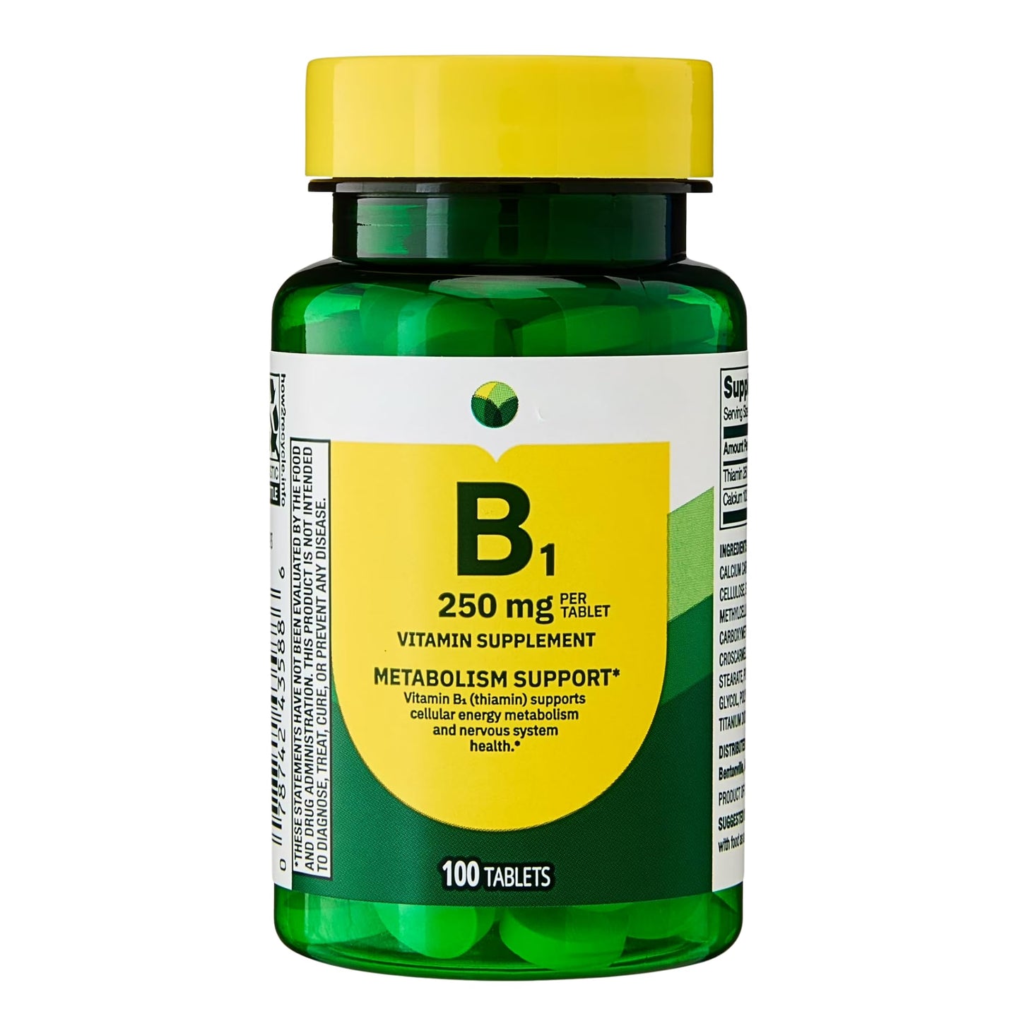 KP+ Vitamin B1 250 mg Thiamine Supplement Tablets, 200 Count