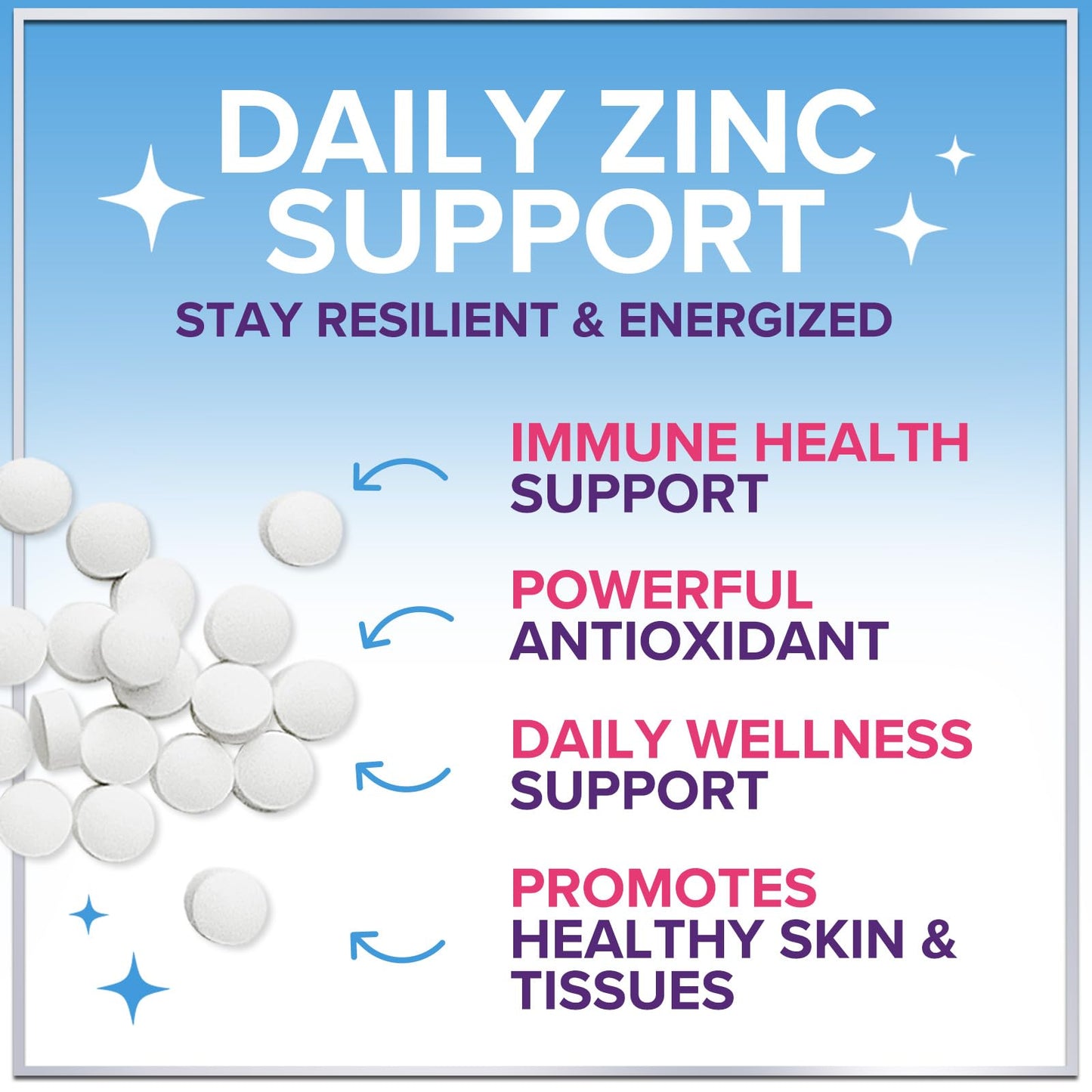 Hello Lovely! Zinc 40mg Tablets, 120 Count