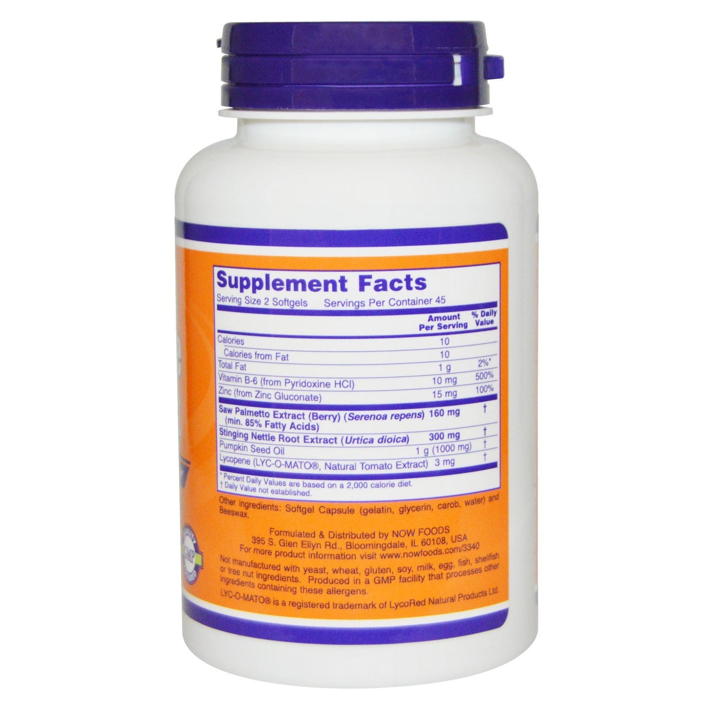 NOW Foods Prostate Support Softgels 180