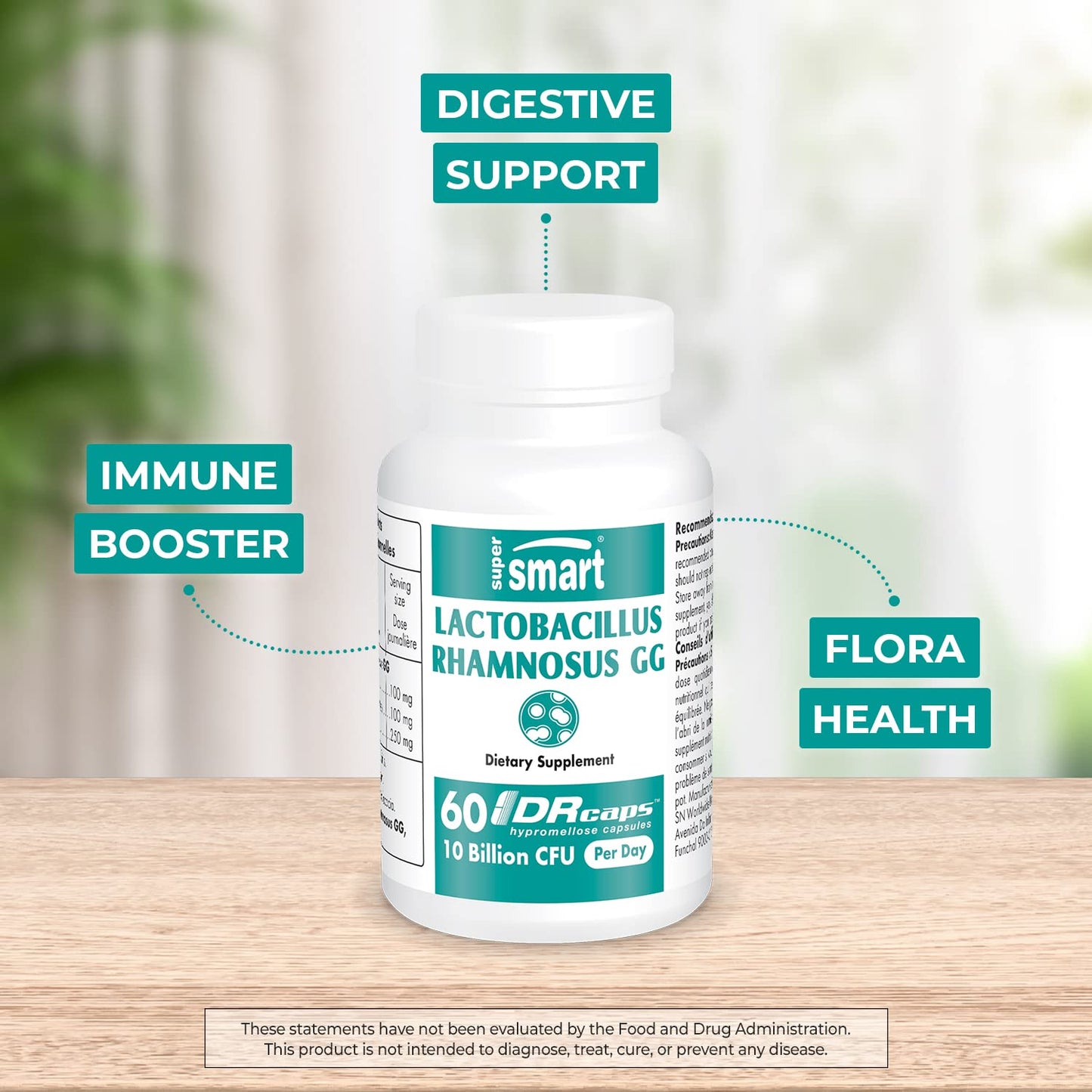 Supersmart Bifidobacterium Longum and Lactobacillus Rhamnosus GG Intestinal Comfort Bundle Capsules 120