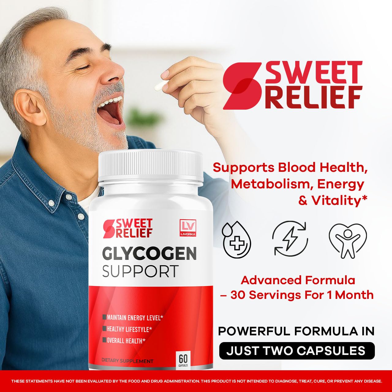 LIVORKA Sweet Relief Capsules 180 Capsules