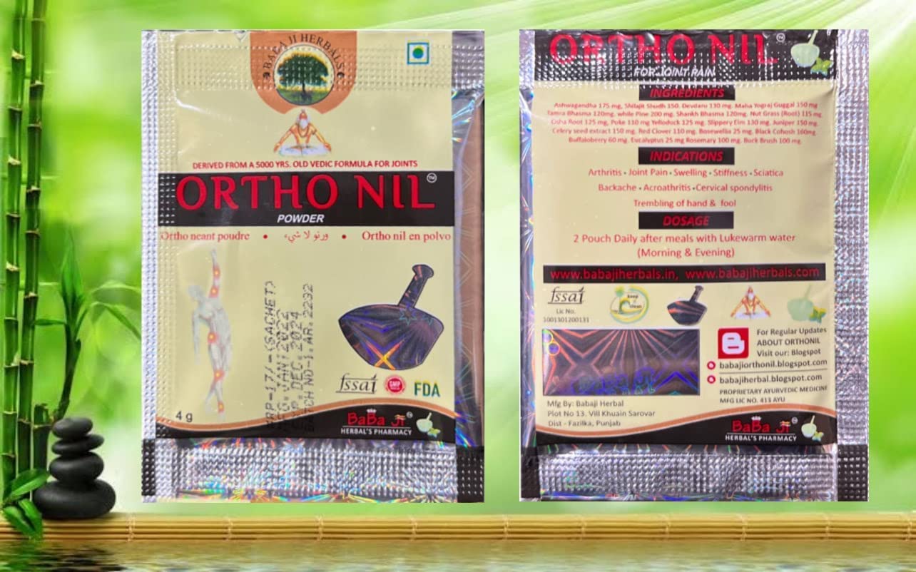 Generic Babaji Herbals Ortho Nil Powder 4gm Each, Pack of 20