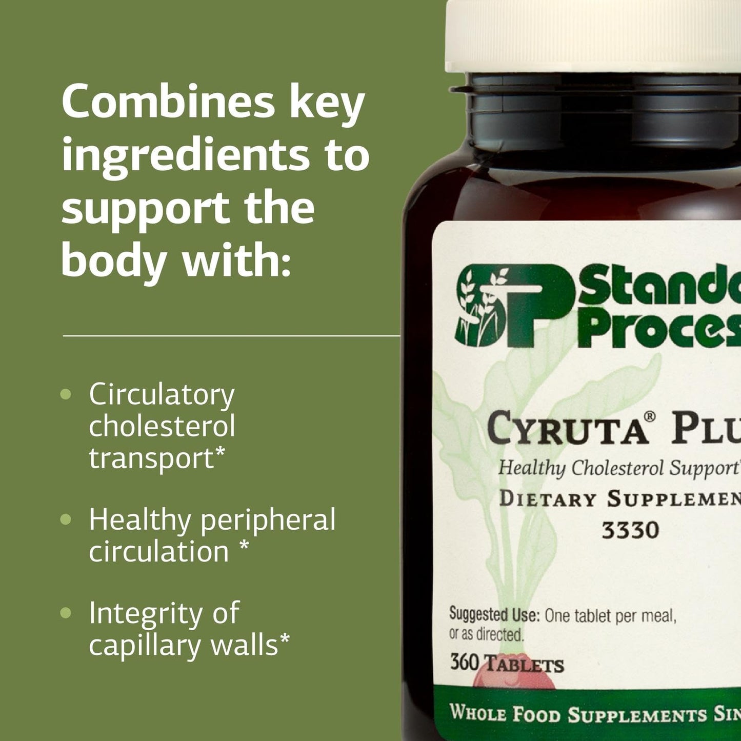 Standard Process Inc. Cyruta Plus Circulation Support Supplement Tablet 360 Tablets