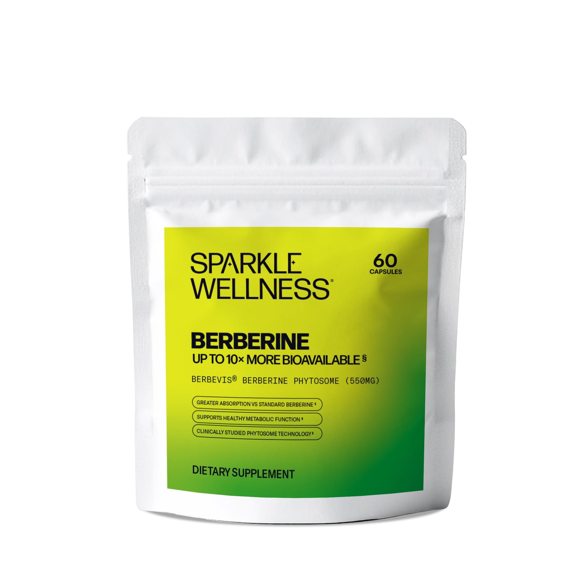 Sparkle Wellness Berberine 550mg BERBEVIS Phytosome, 60 Capsules