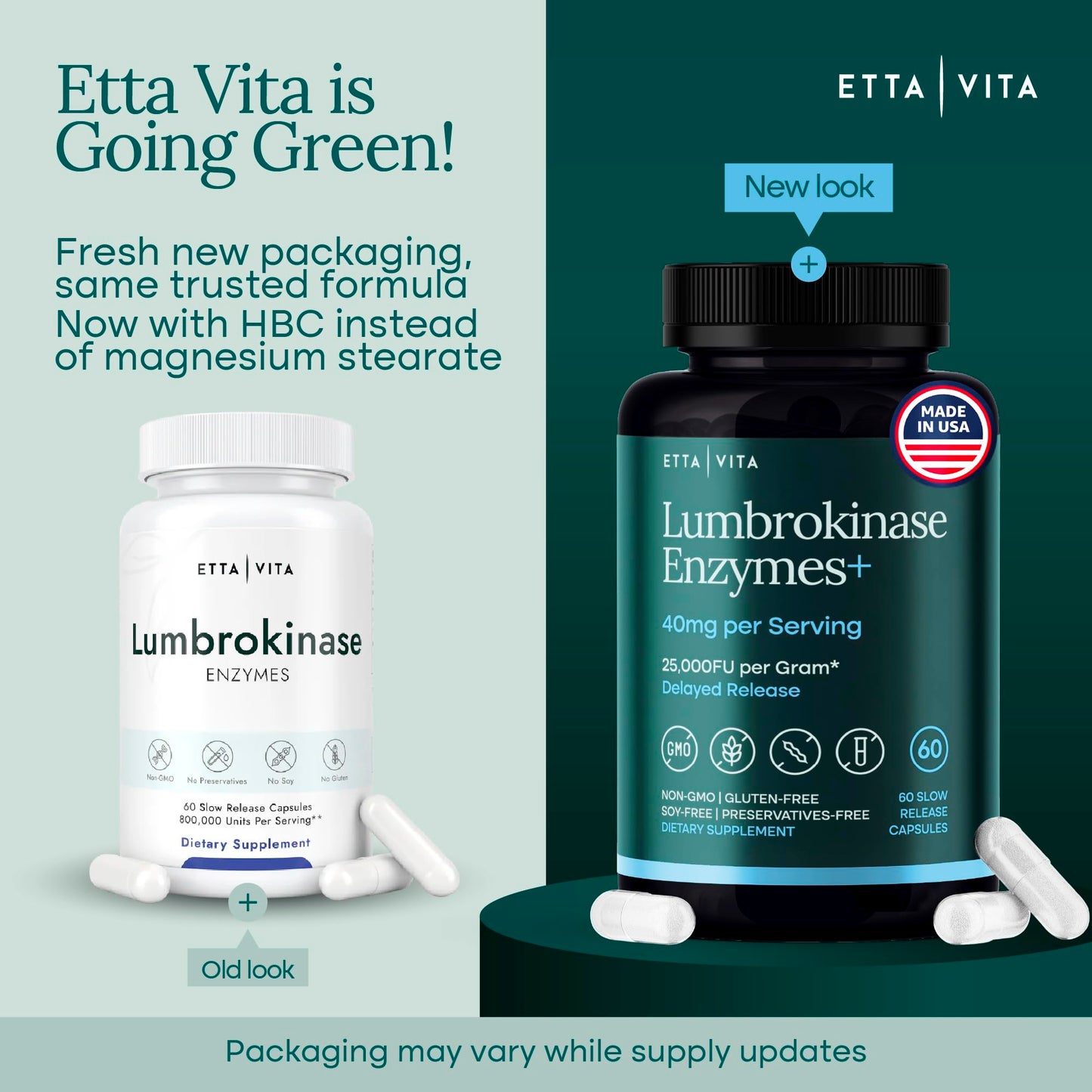 Etta Vita Lumbrokinase Supplement Capsule 60 Count