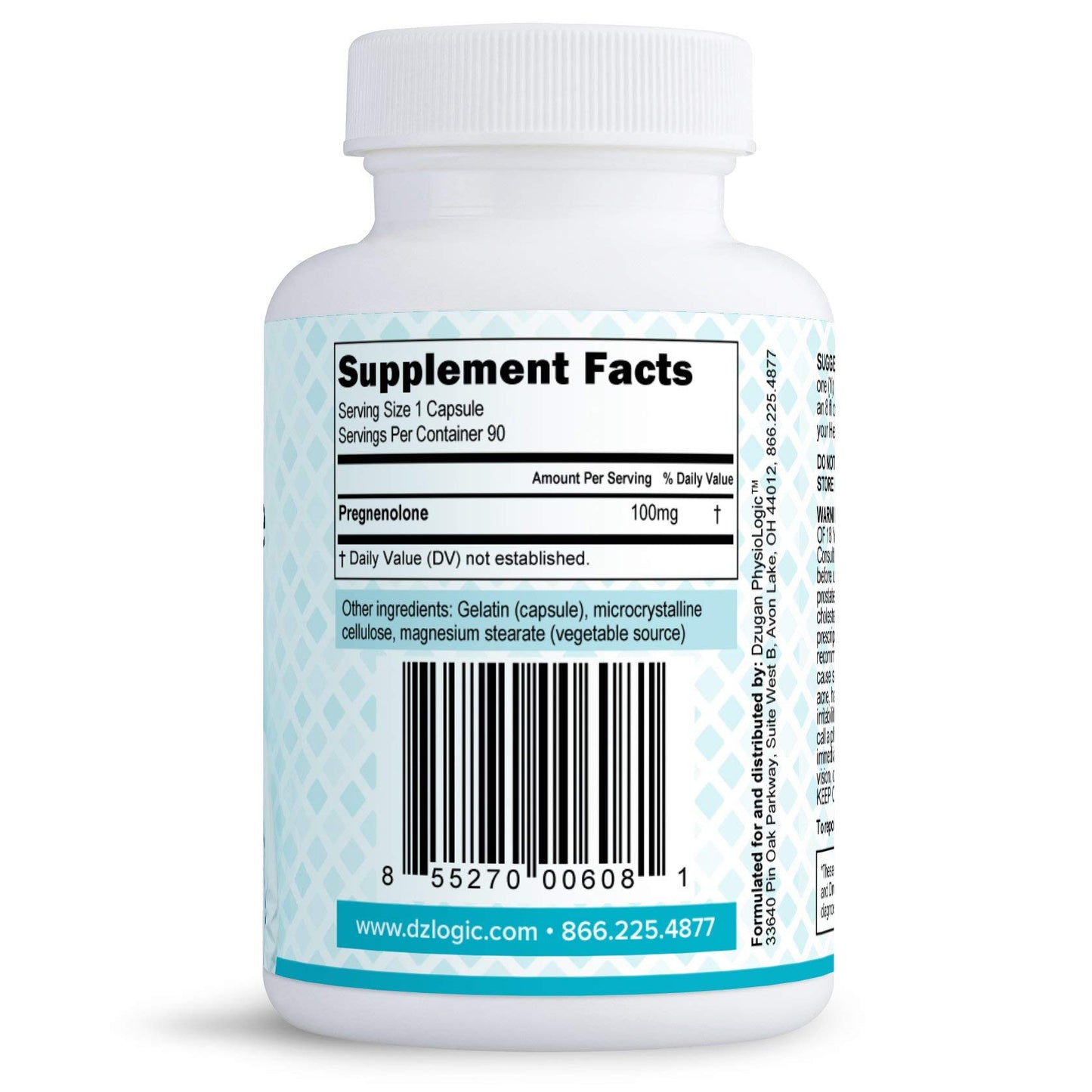 Dzugan PhysioLogic Advanced Pregnenolone Formula 100mg, 90 Capsules