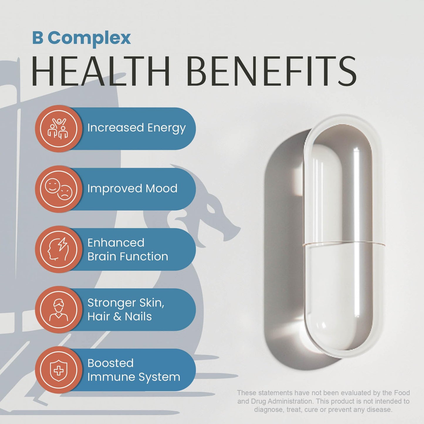 Vykee Nutrition B Complex Supplement Capsules 120 Capsules