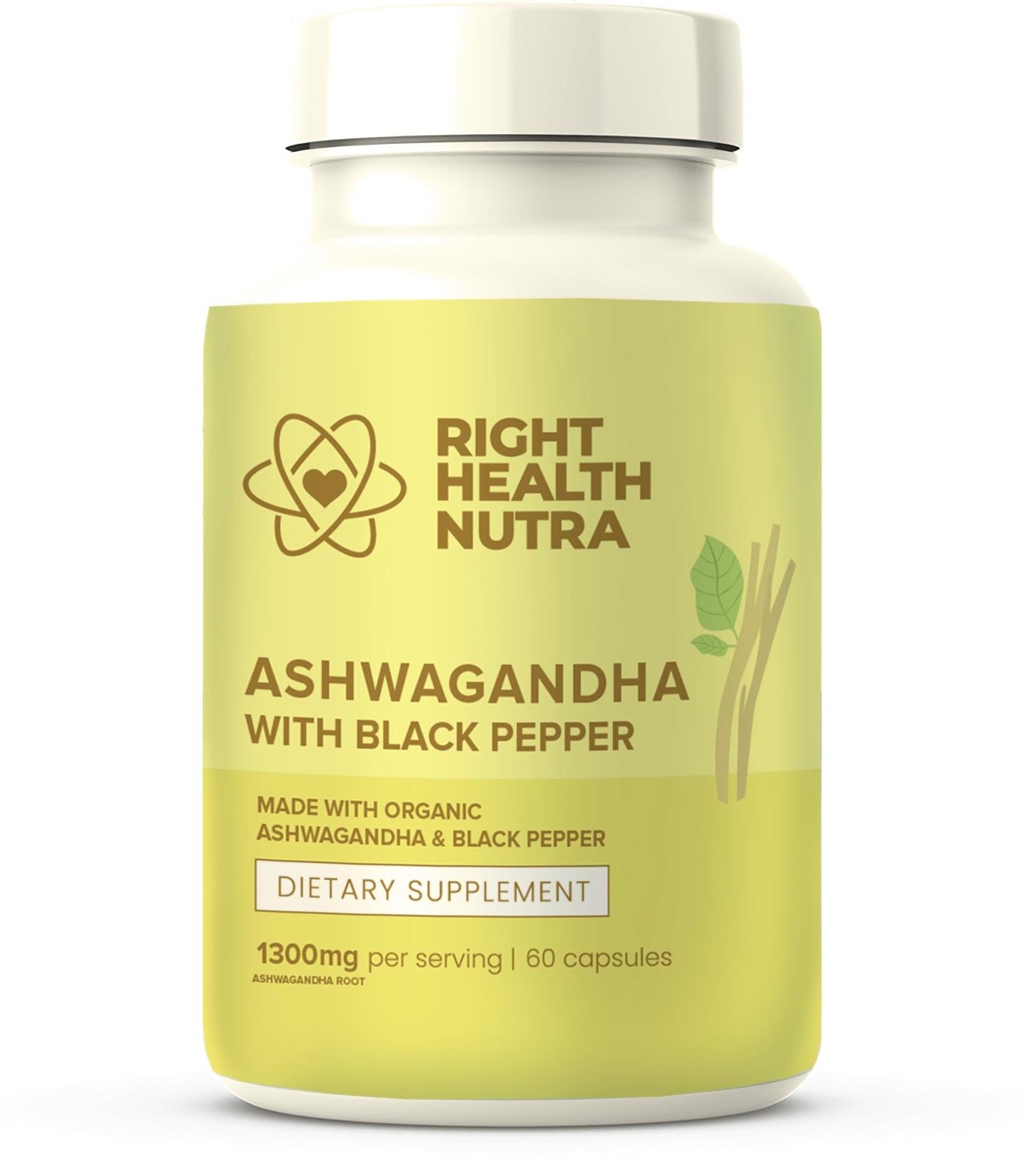 Right Health Nutra Ashwagandha Capsules, 60 Count