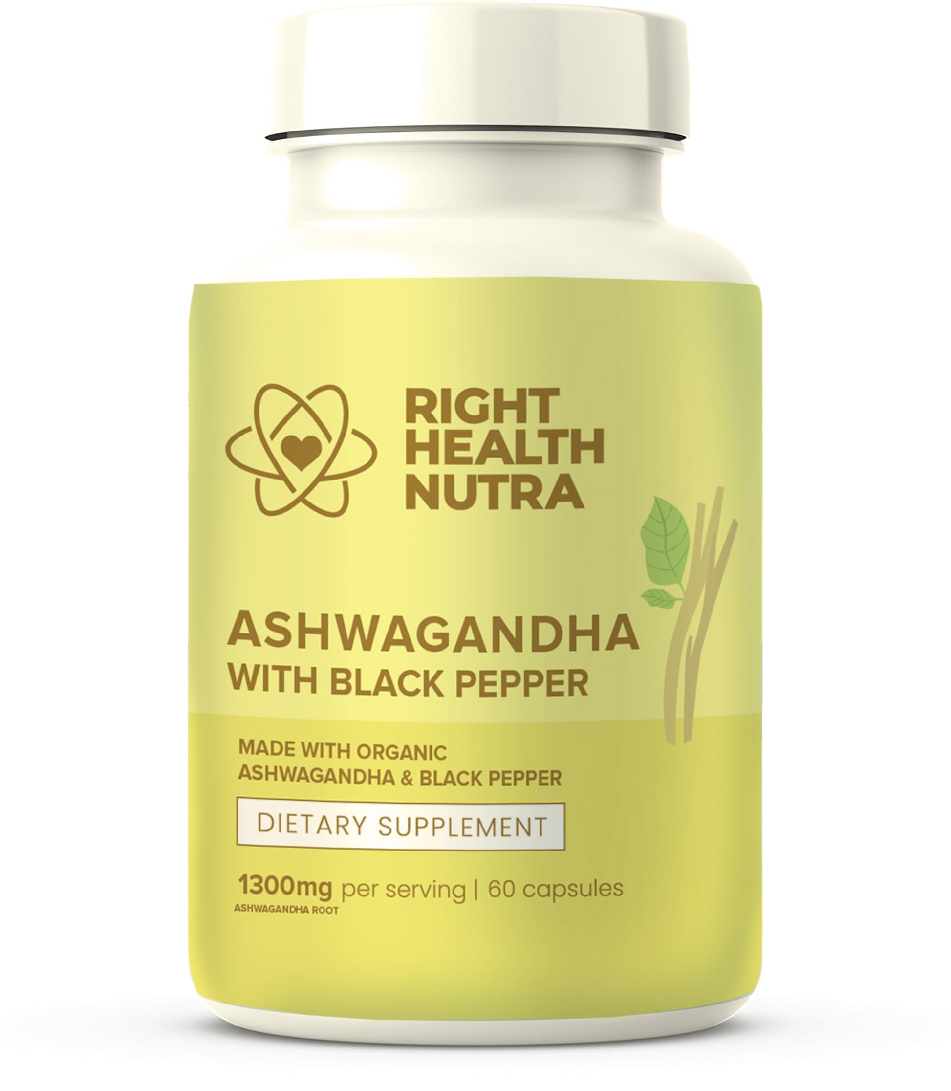 Right Health Nutra Ashwagandha Capsules, 60 Count