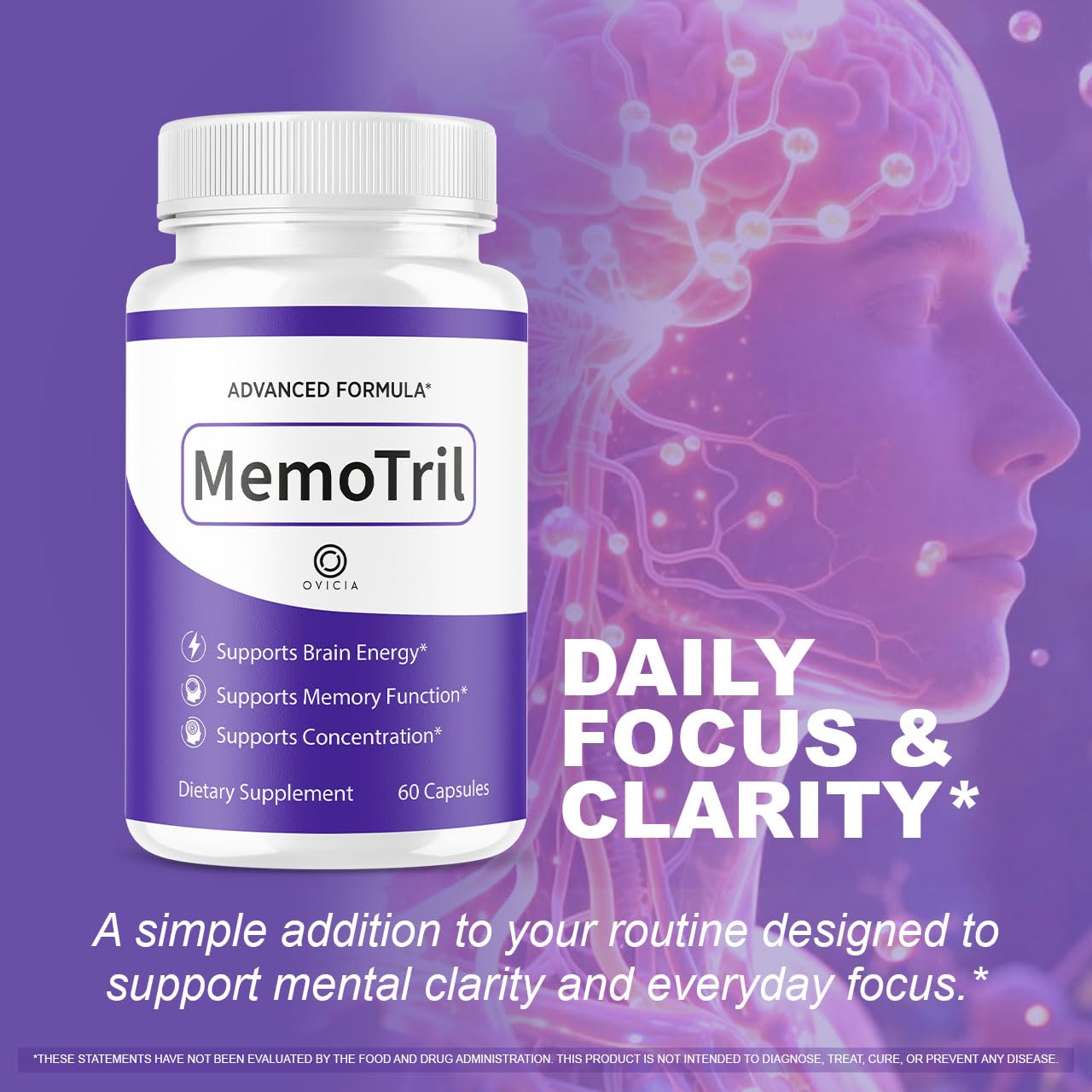 OVICIA Memotril Capsules, 60 Count
