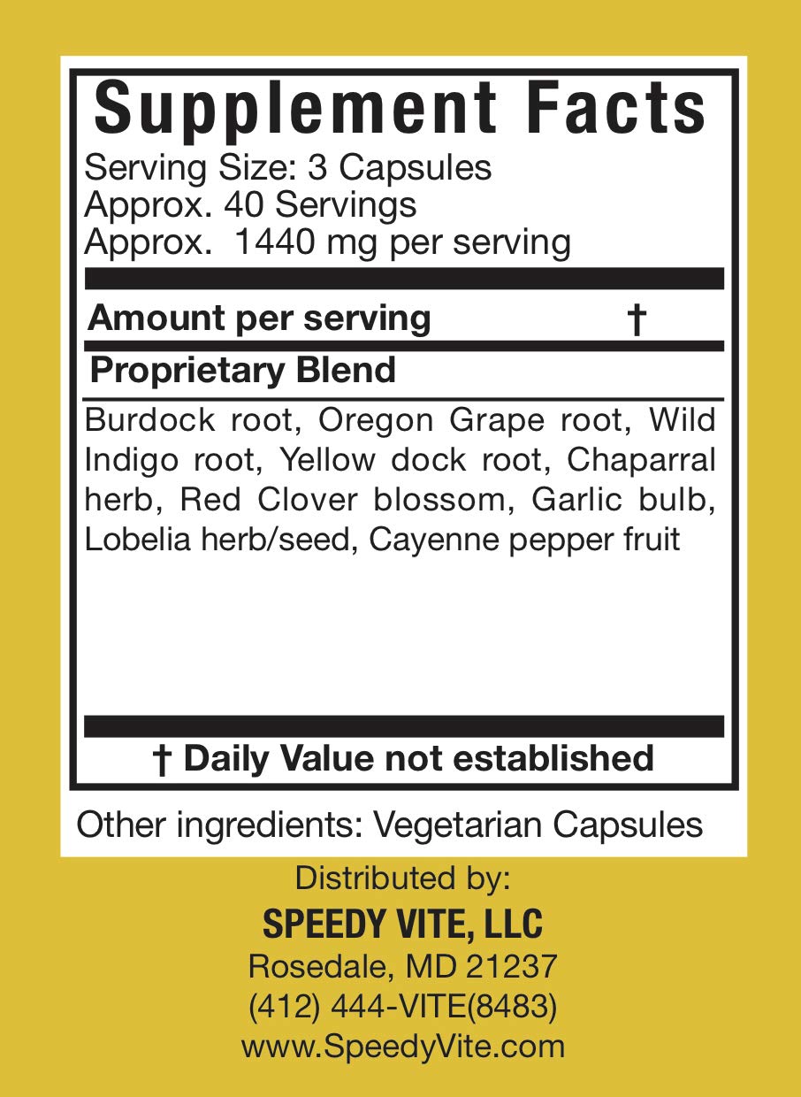 SpeedyVite Natural Blood Cleanser Capsules 1 Count