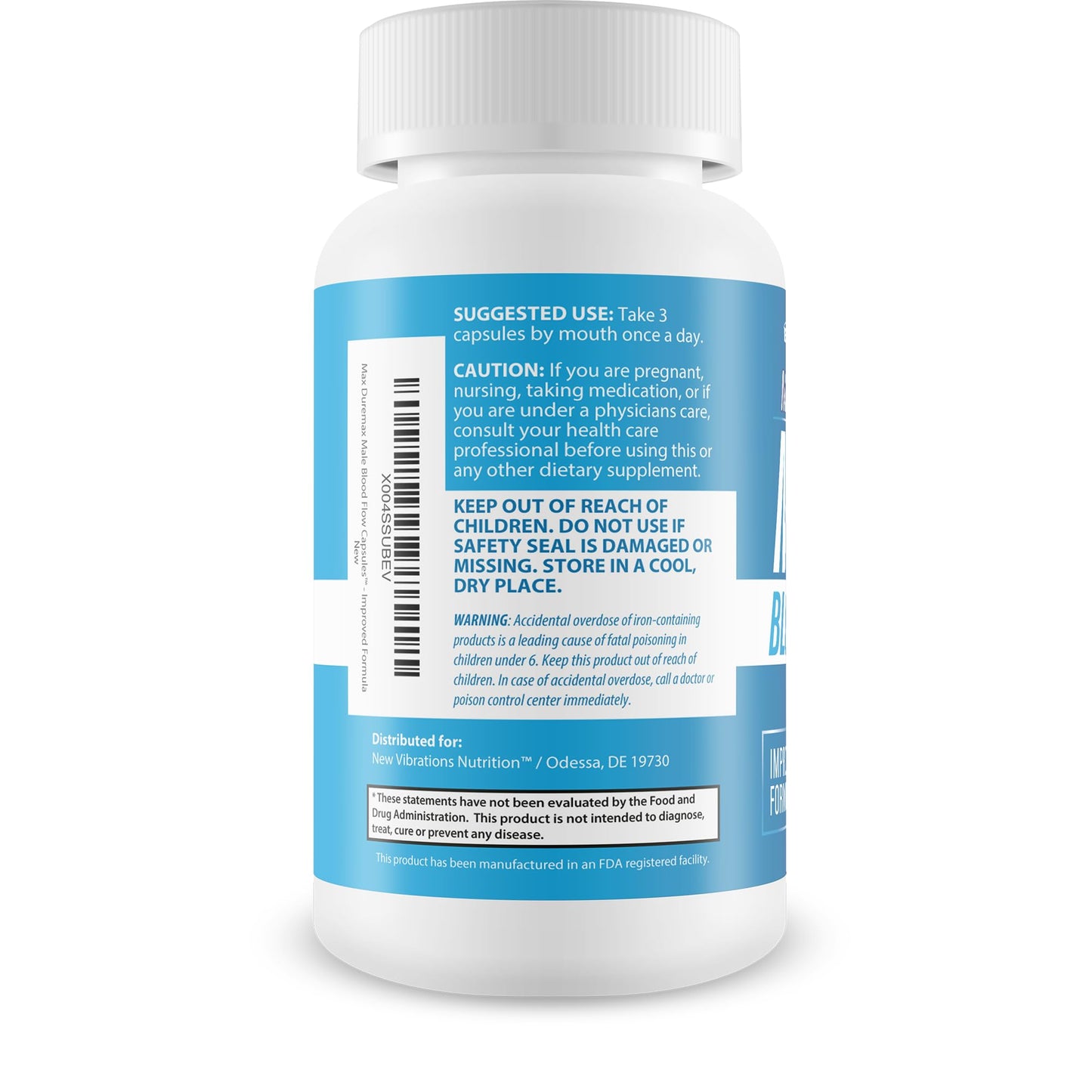 New Vibrations Nutrition Max Duremax Male BloodFlow Capsule 90 Count
