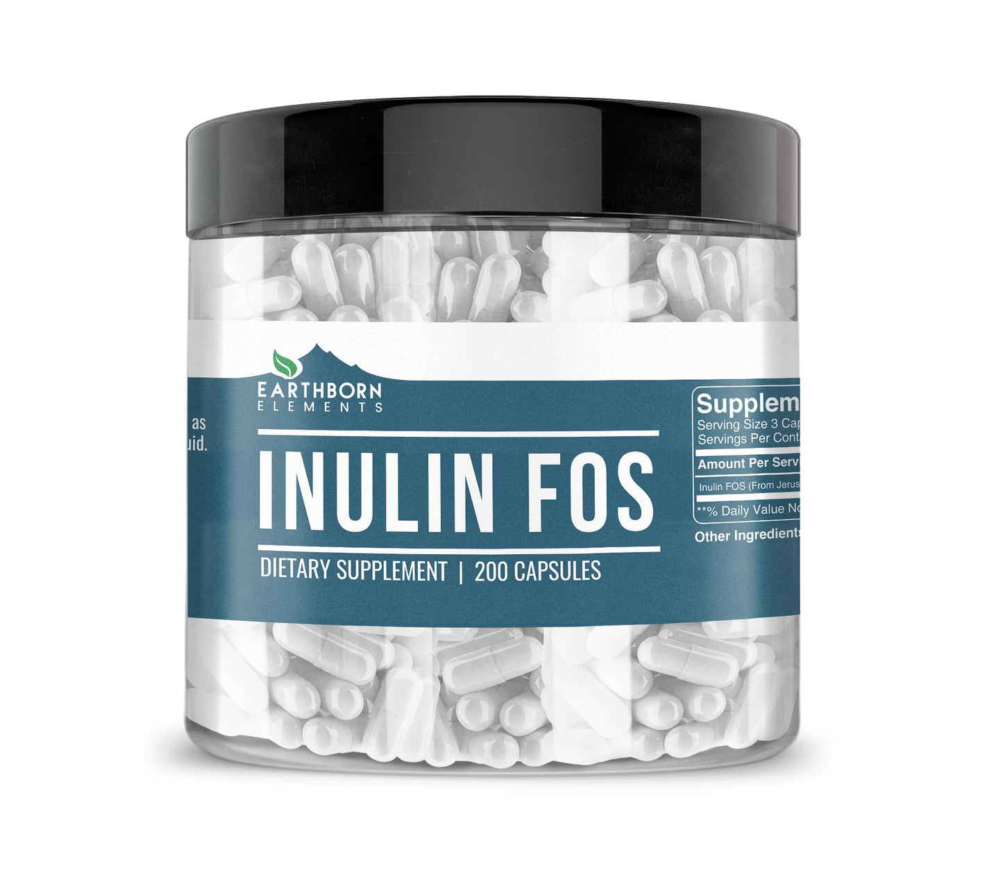 Earthborn Elements Inulin FOS Capsules 200 Count