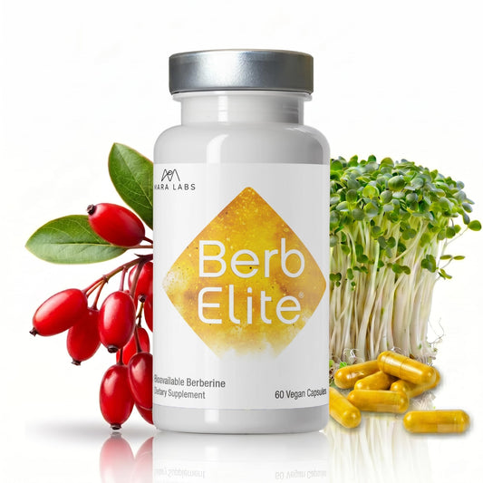 BrocElite BerbElite 350mg Berberine HCL & Broccoli Seed Complex Capsules, 60 Count