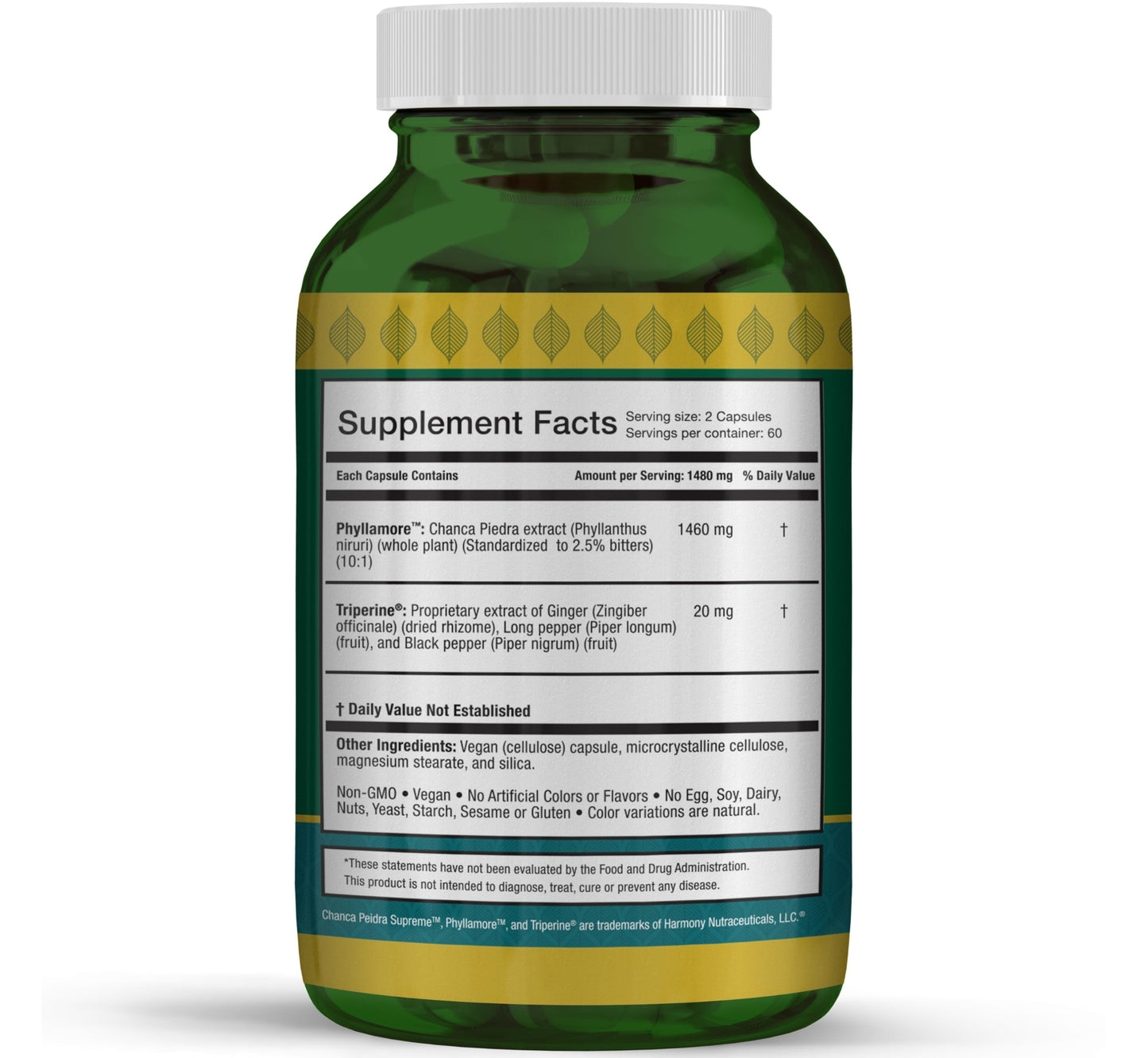Harmony Nutraceuticals Chanca Piedra Supreme Capsules 120 Capsules