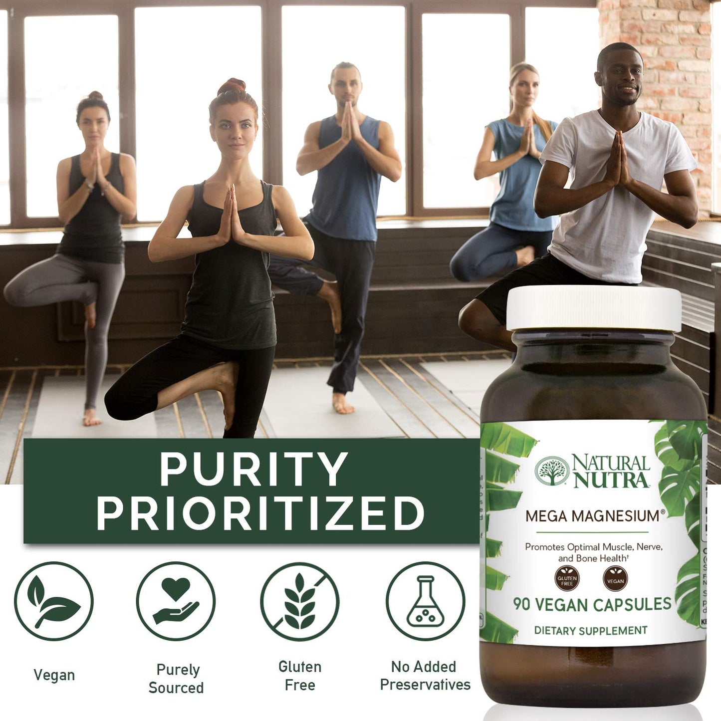 Natural Nutra Mega Magnesium 400mg Supplement Capsule, 90 Capsules