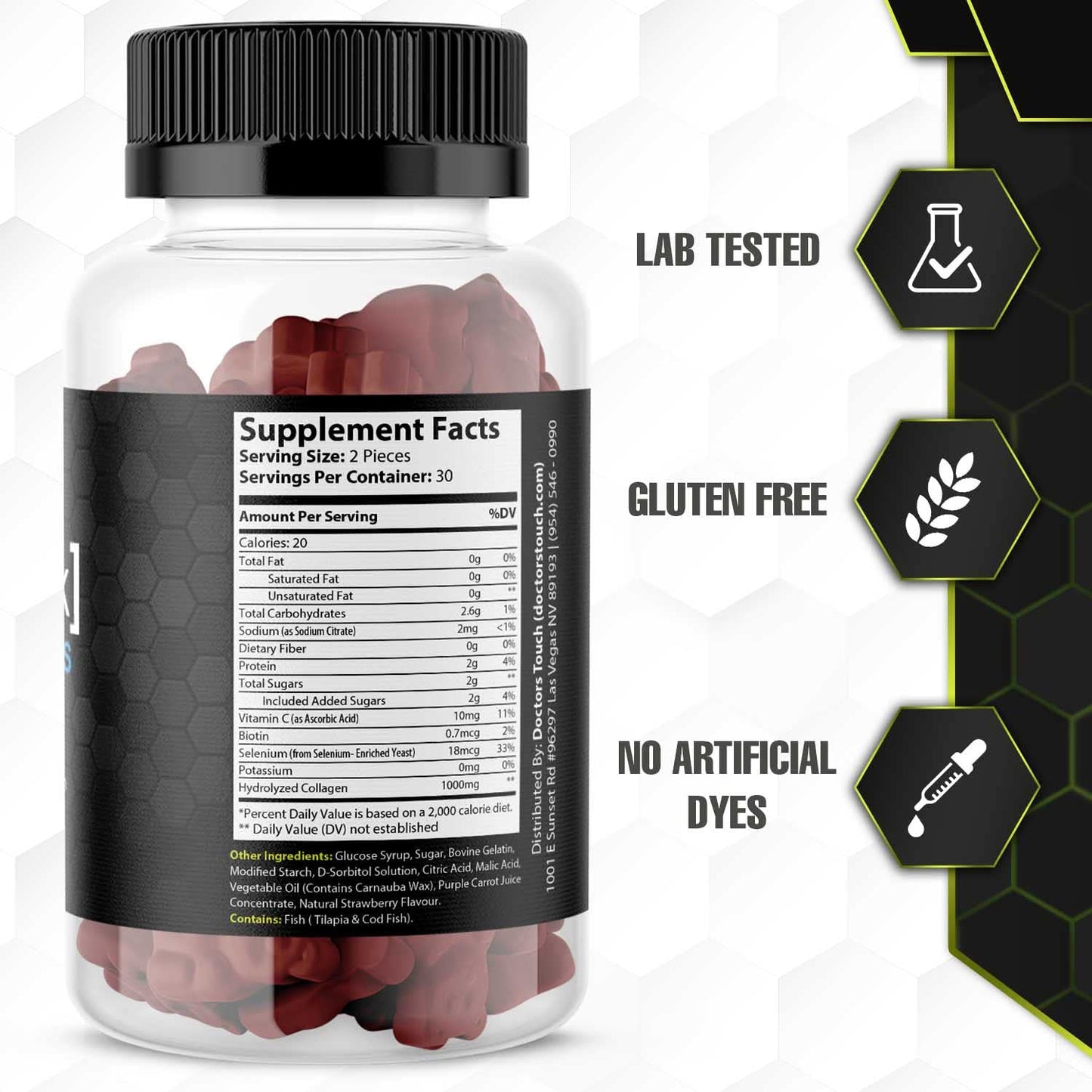 Doctor's Touch SKNtastic Collagen Gummy 60 Count