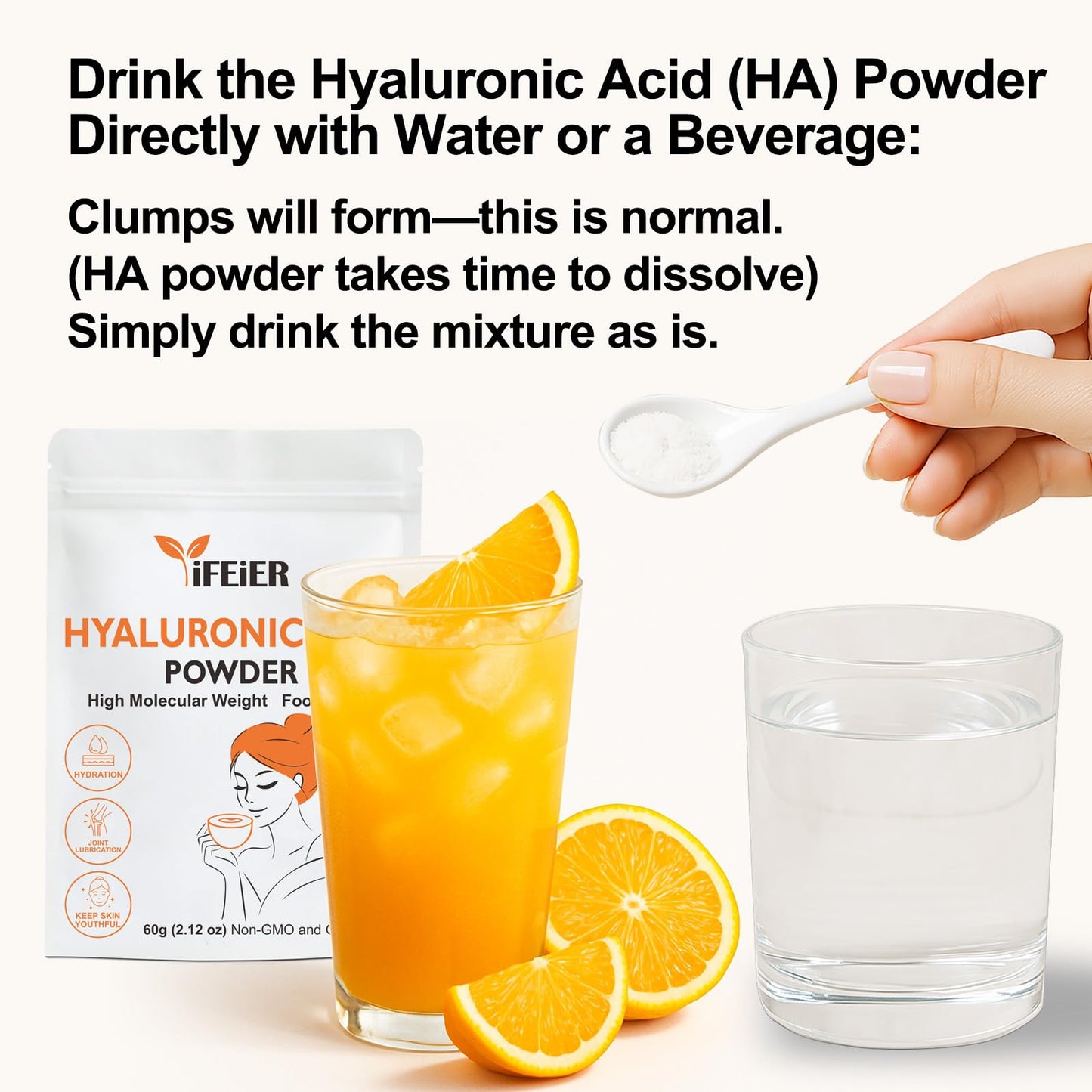 iFEiER Hyaluronic Acid Powder 2.12 oz