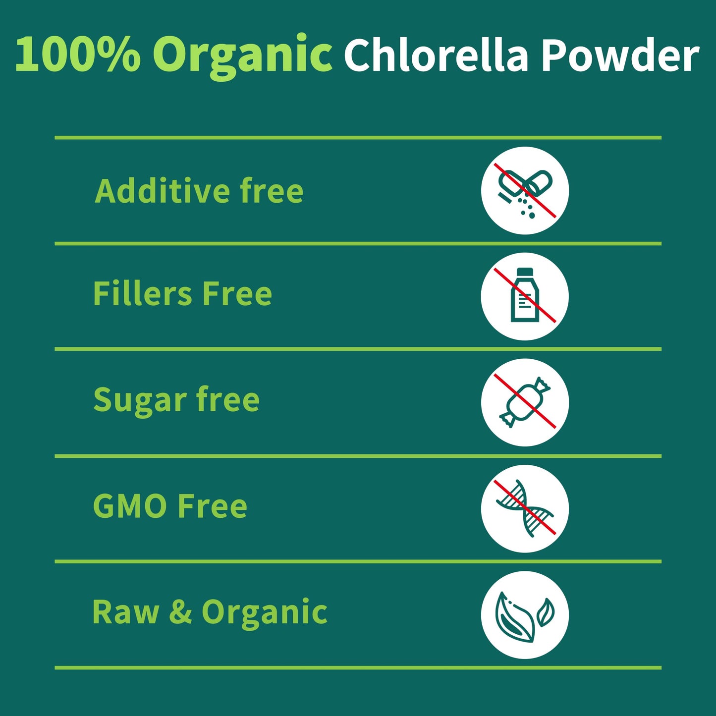 Hudetex Chlorella Powder Natural 10.98 Ounce