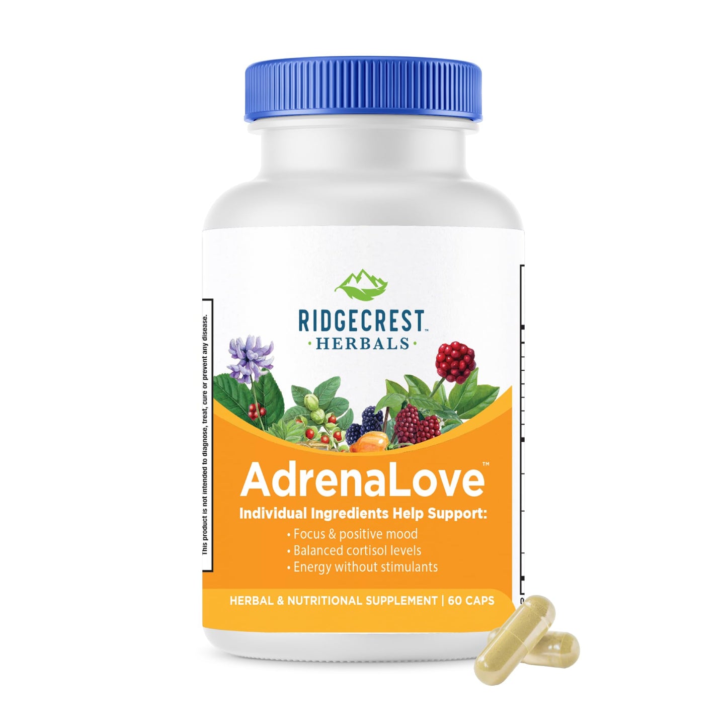 RidgeCrest Herbals AdrenaLove Adrenal Stress and Energy Support, 60 Capsules