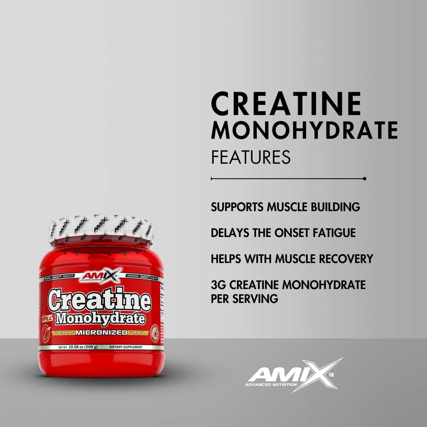Amix Creatine Monohydrate Powder, 10.58 oz
