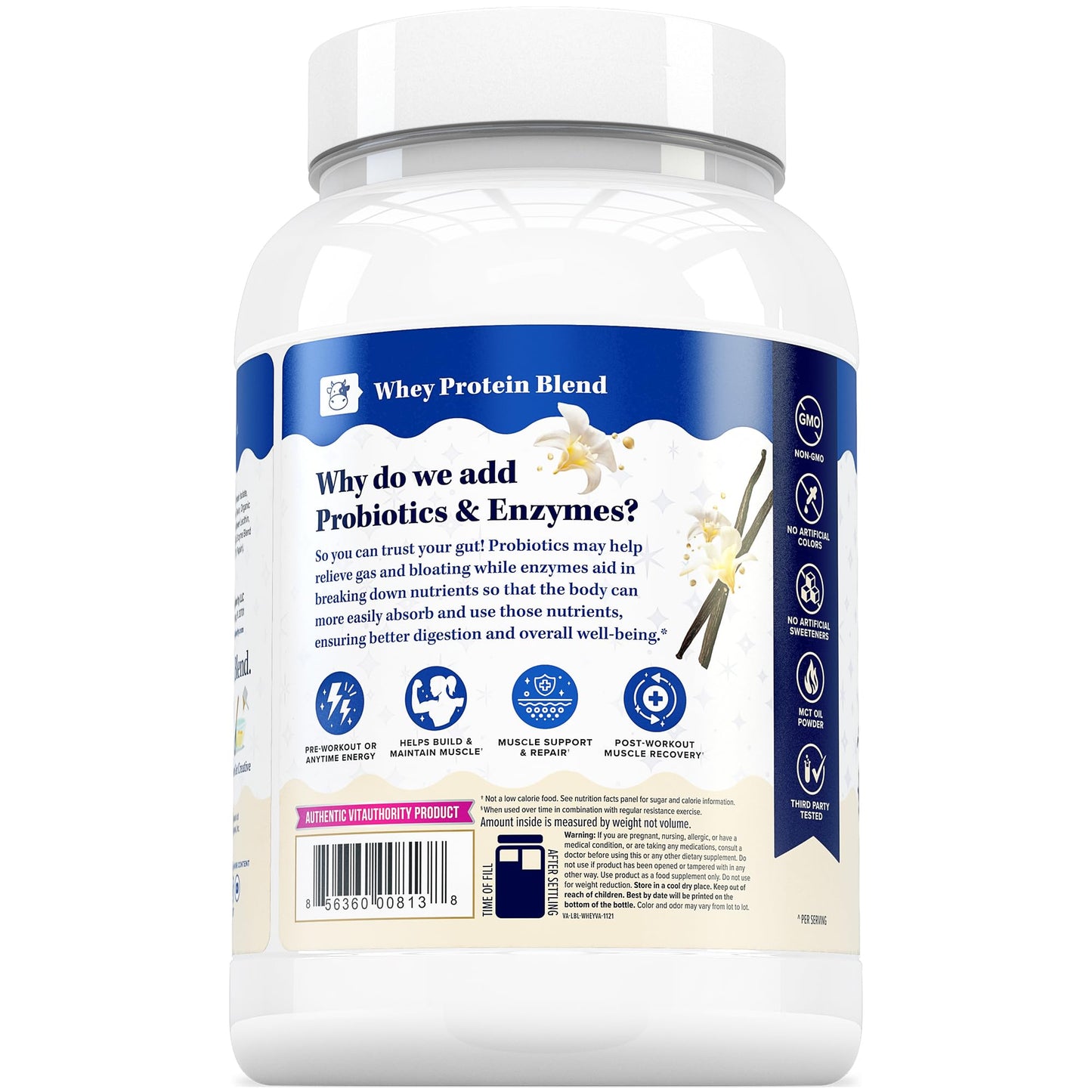 Vitauthority Whey Protein Powder for Women, Vanilla Flavored, 30 Servings