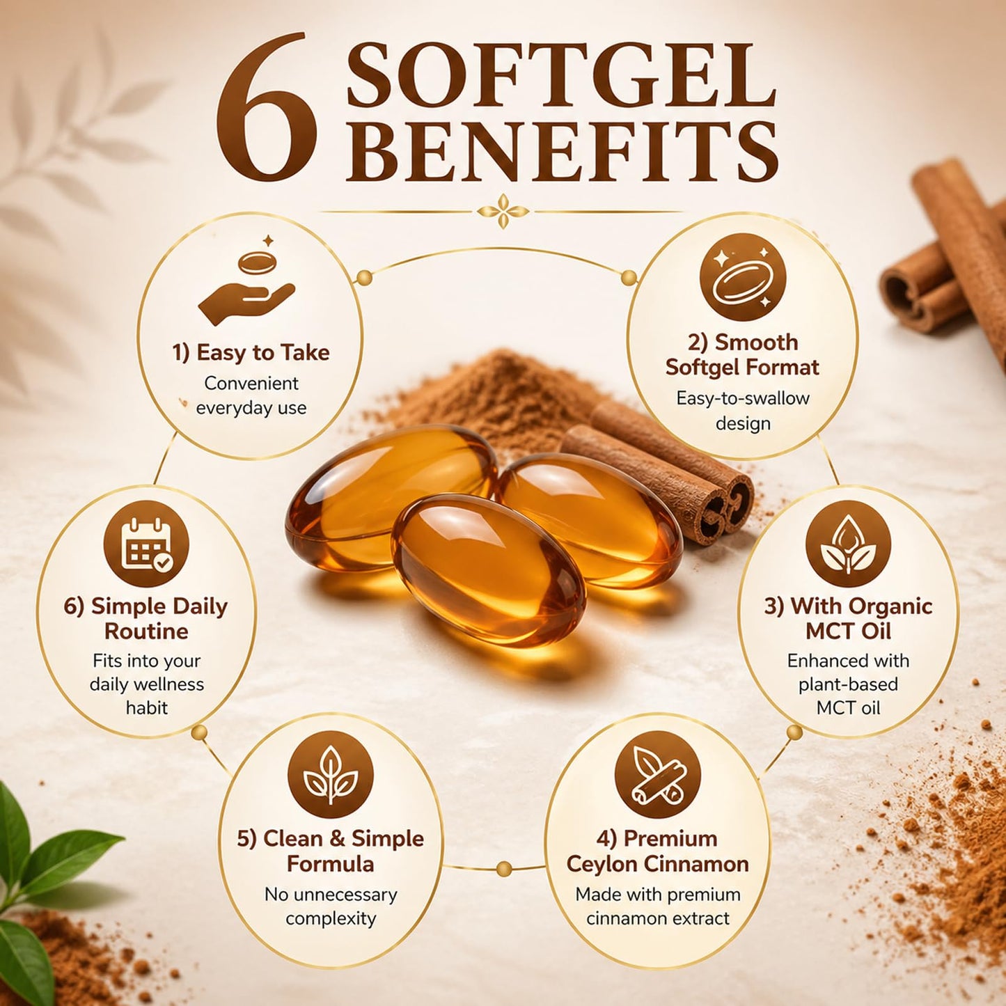 Primal Remedies Ceylon Cinnamon Softgels with MCT Oil, 300 Softgels