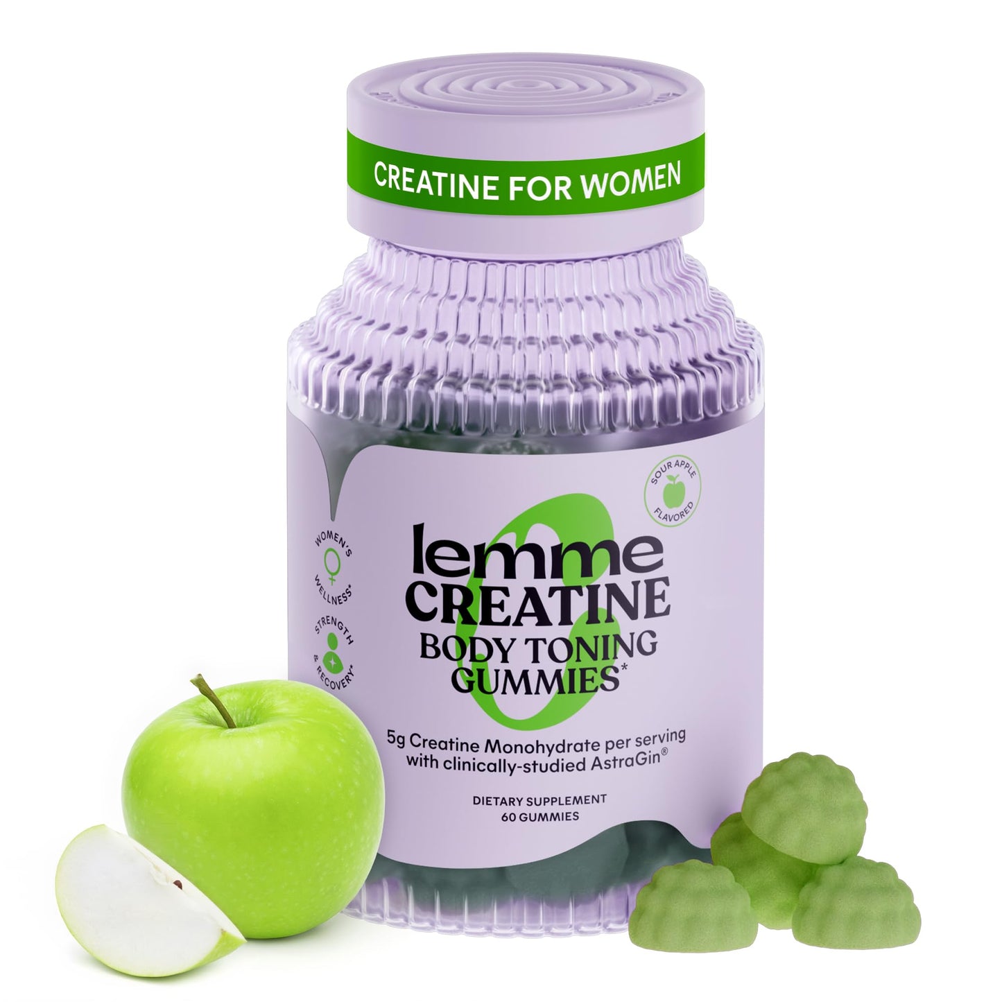Lemme Creatine Monohydrate Gummies 60 Count