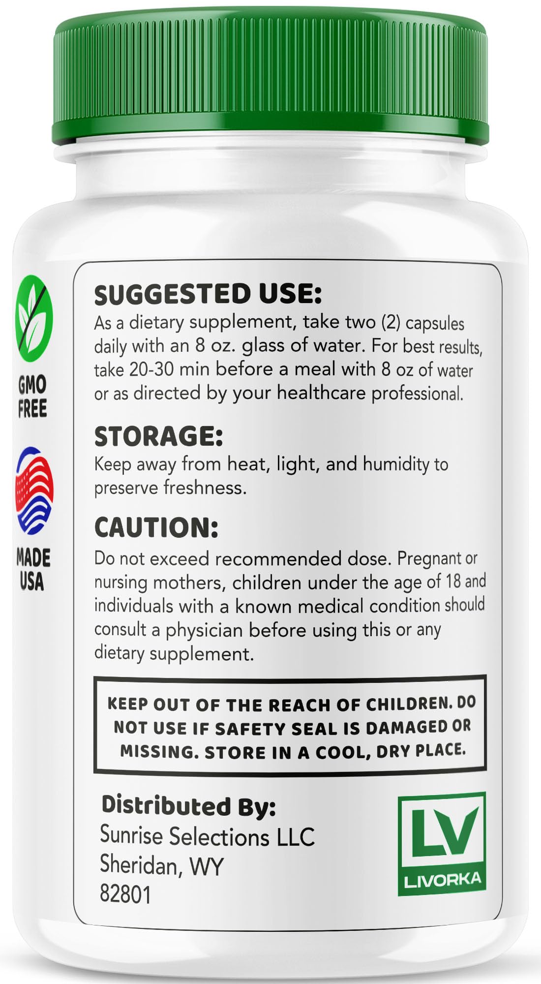 LIVORKA Vitrafoxin Capsules Formula, 300 Capsules