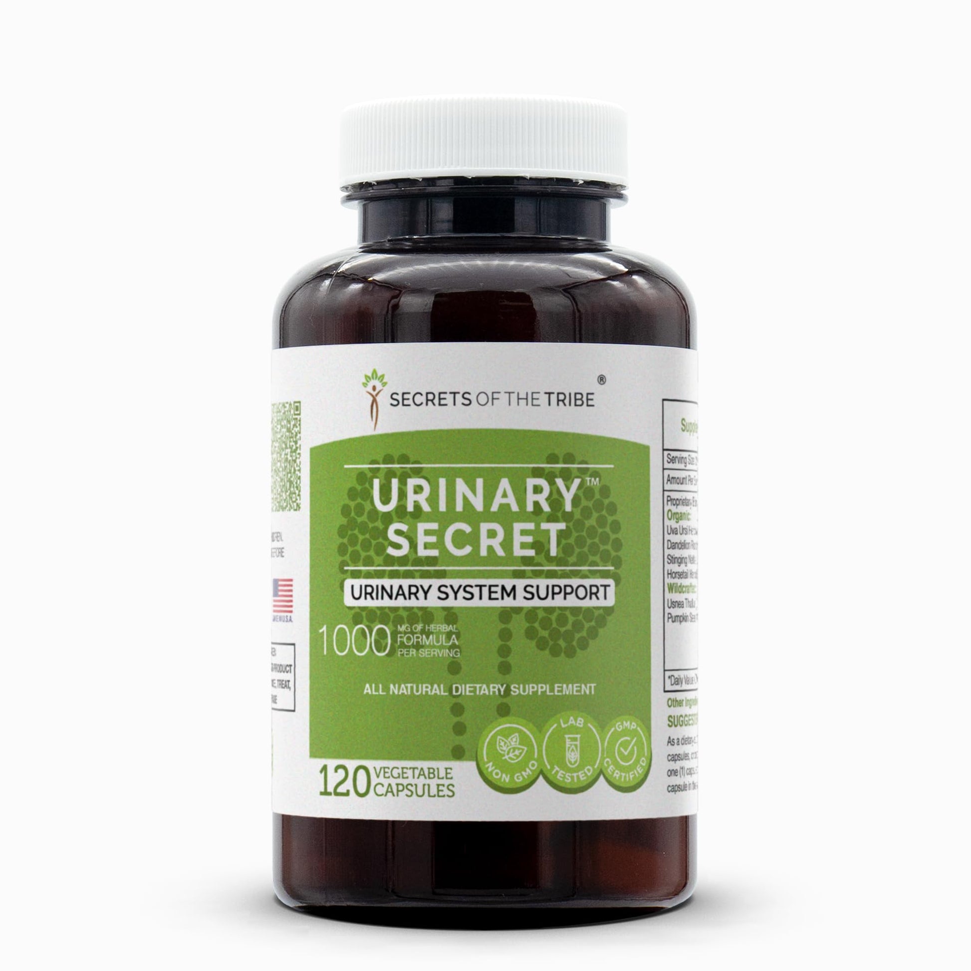 Secrets of the Tribe Urinary Secret Urinary System Support Herbal Supplement Blend 120 Capsules