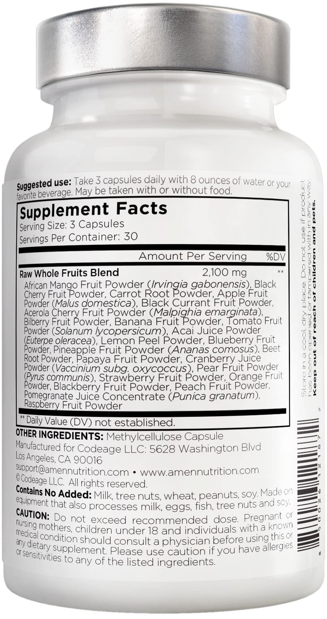 Amen Fruits Daily Multivitamin Capsule 90 Capsules