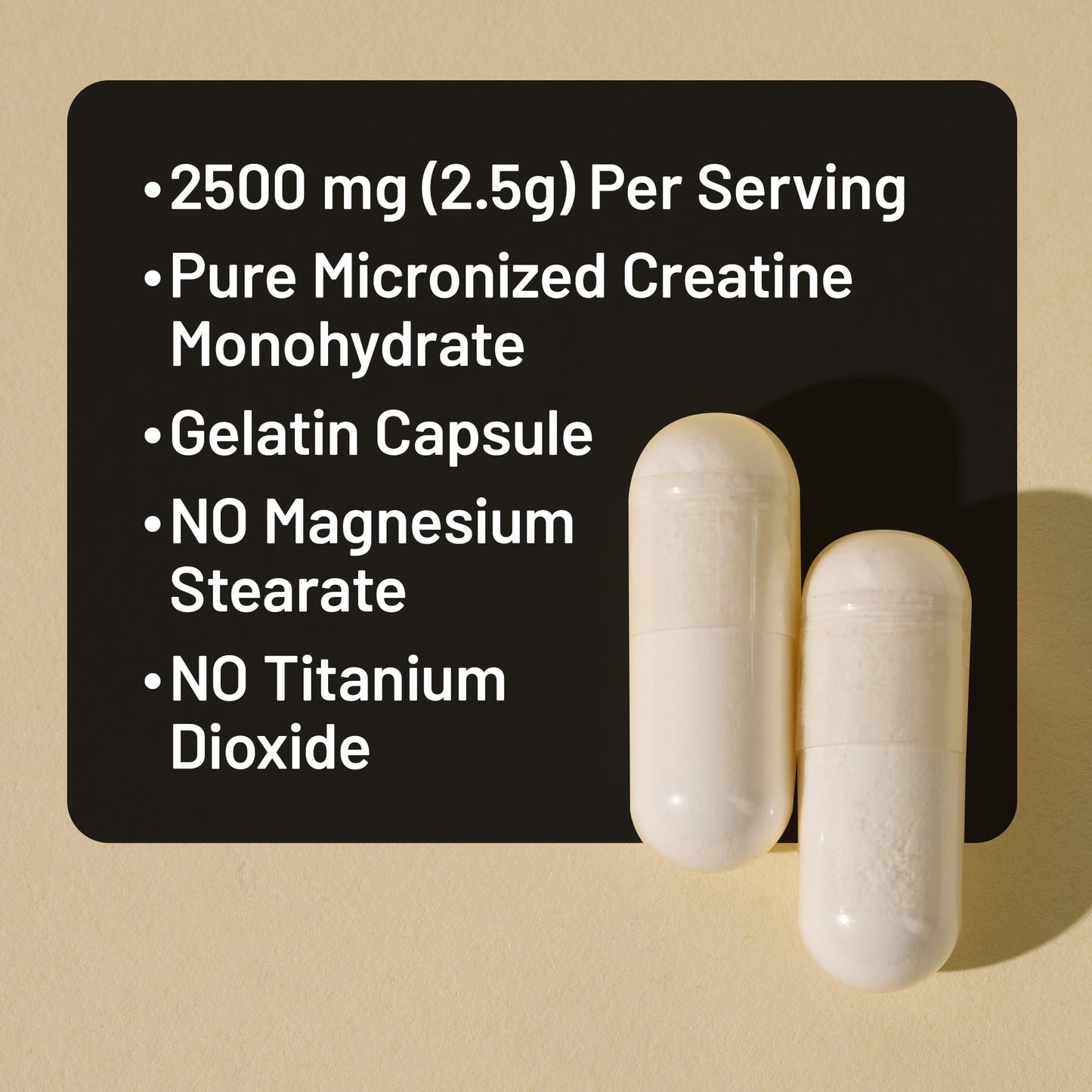 NatureWise Micronized Creatine Monohydrate Capsules, 2500mg per Serving, 60 Capsules
