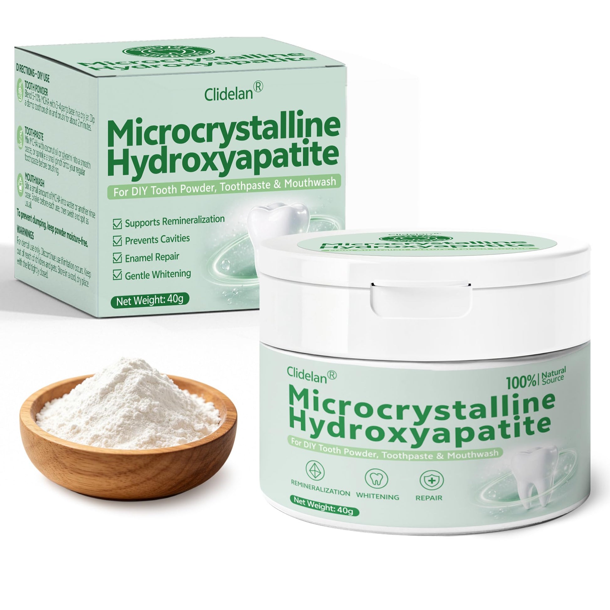 Clidelan Microcrystalline Hydroxyapatite Powder 1 Ounce