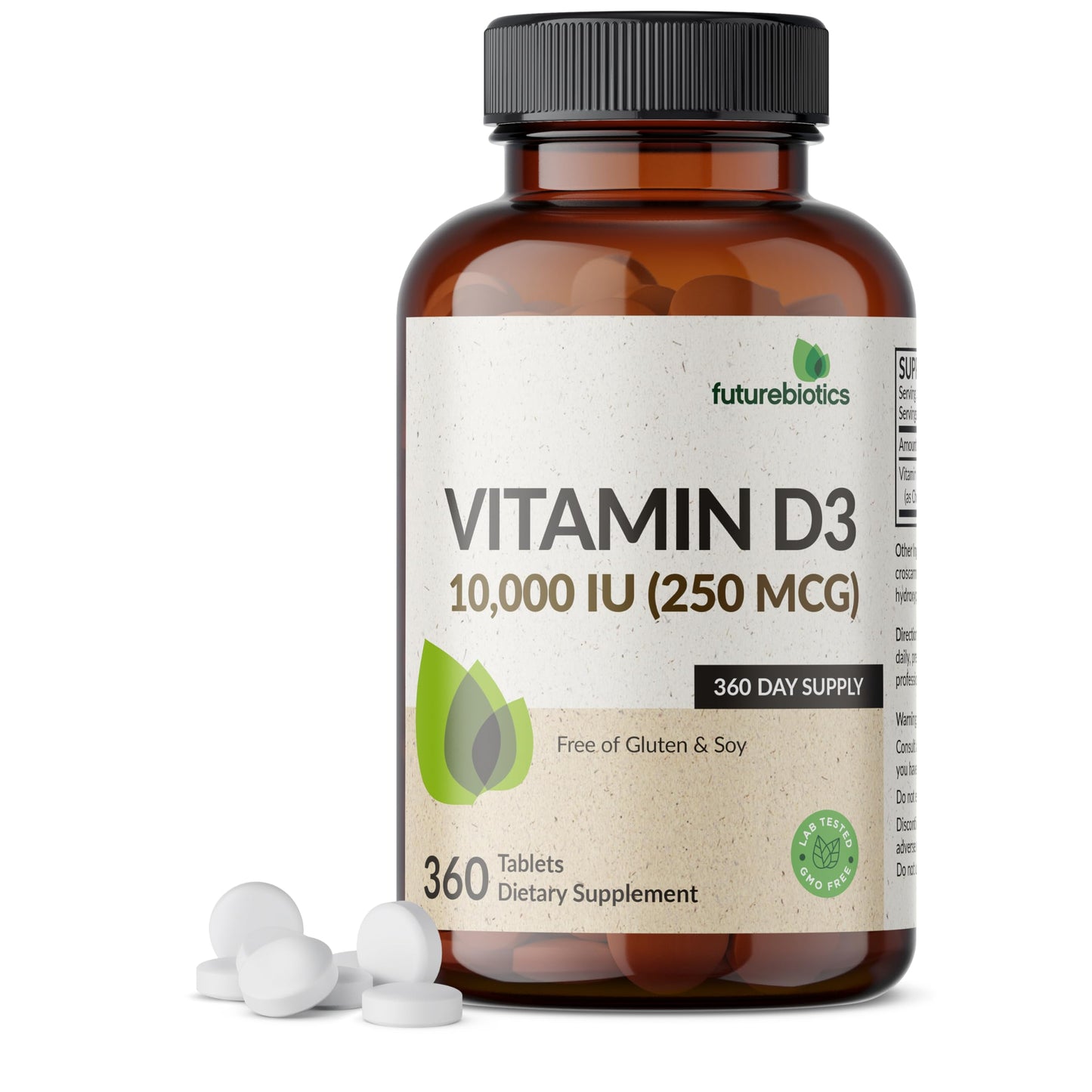 Futurebiotics Vitamin D3 10,000iu (250mcg) Tablet, 360 Count