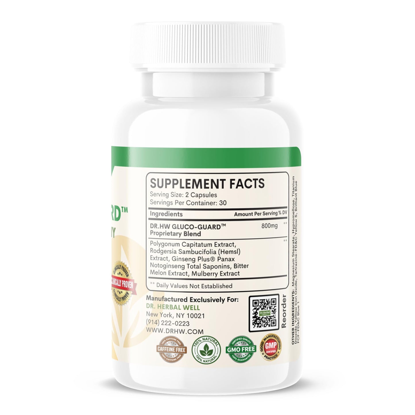 DR. HERBAL WELL Gluco-Guard with Ginseng Plus Capsule, 1 Capsule
