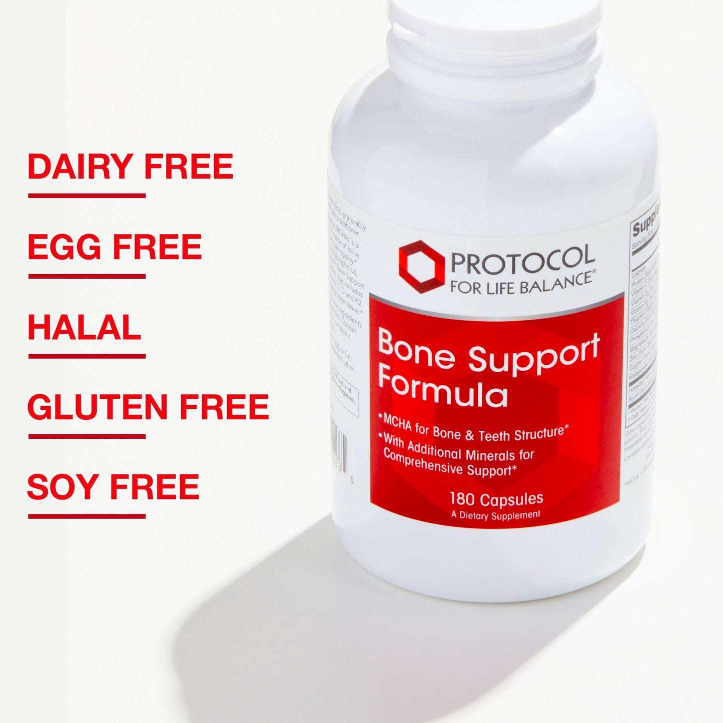 PROTOCOL FOR LIFE BALANCE Bone Support Formula with Calcium Capsule, 180 Count