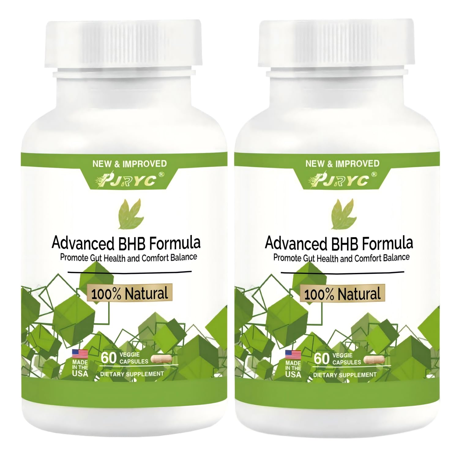 PJRYC Advanced BHB Capsule, Metabolism Digestive Comfort Support, 120 Capsules