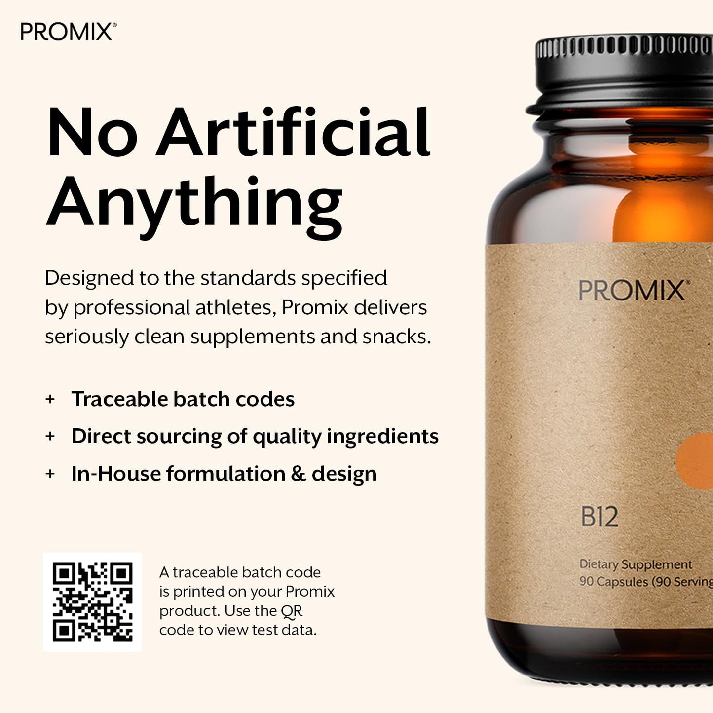 ProMix Nutrition Vitamin B12 1000mcg Capsule Supplement, 90 Count